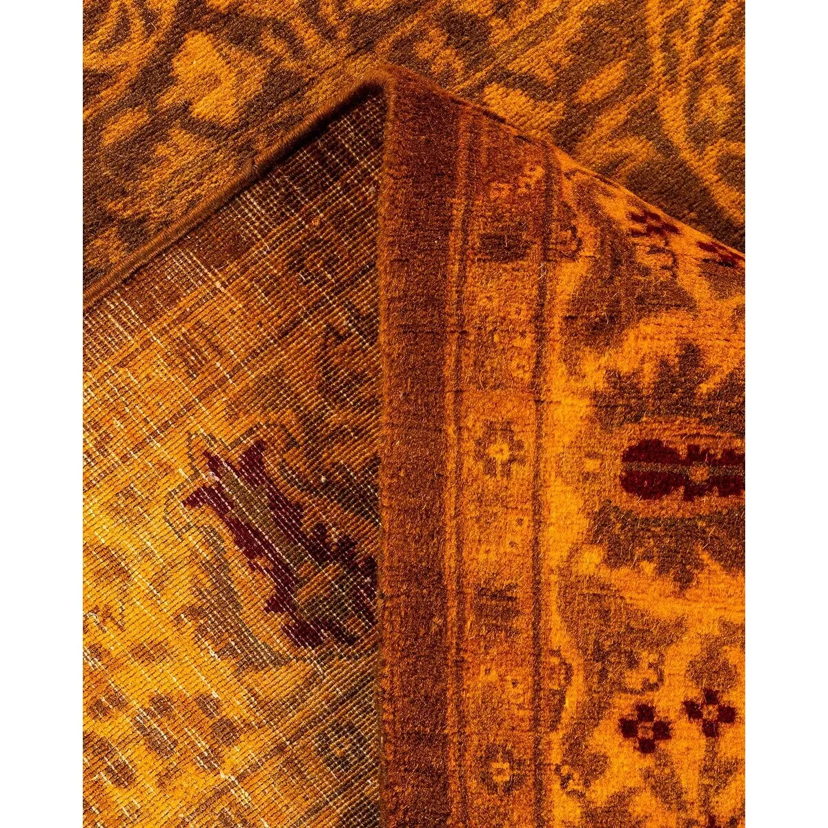 Fine Vibrance. One-of-a-Kind Hand-Knotted Runner Rug - Brown. 3' 1 x 14' 9 - 3' 1 x 14' 9