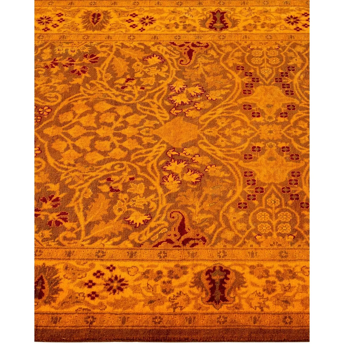 Fine Vibrance. One-of-a-Kind Hand-Knotted Runner Rug - Brown. 3' 1 x 14' 9 - 3' 1 x 14' 9