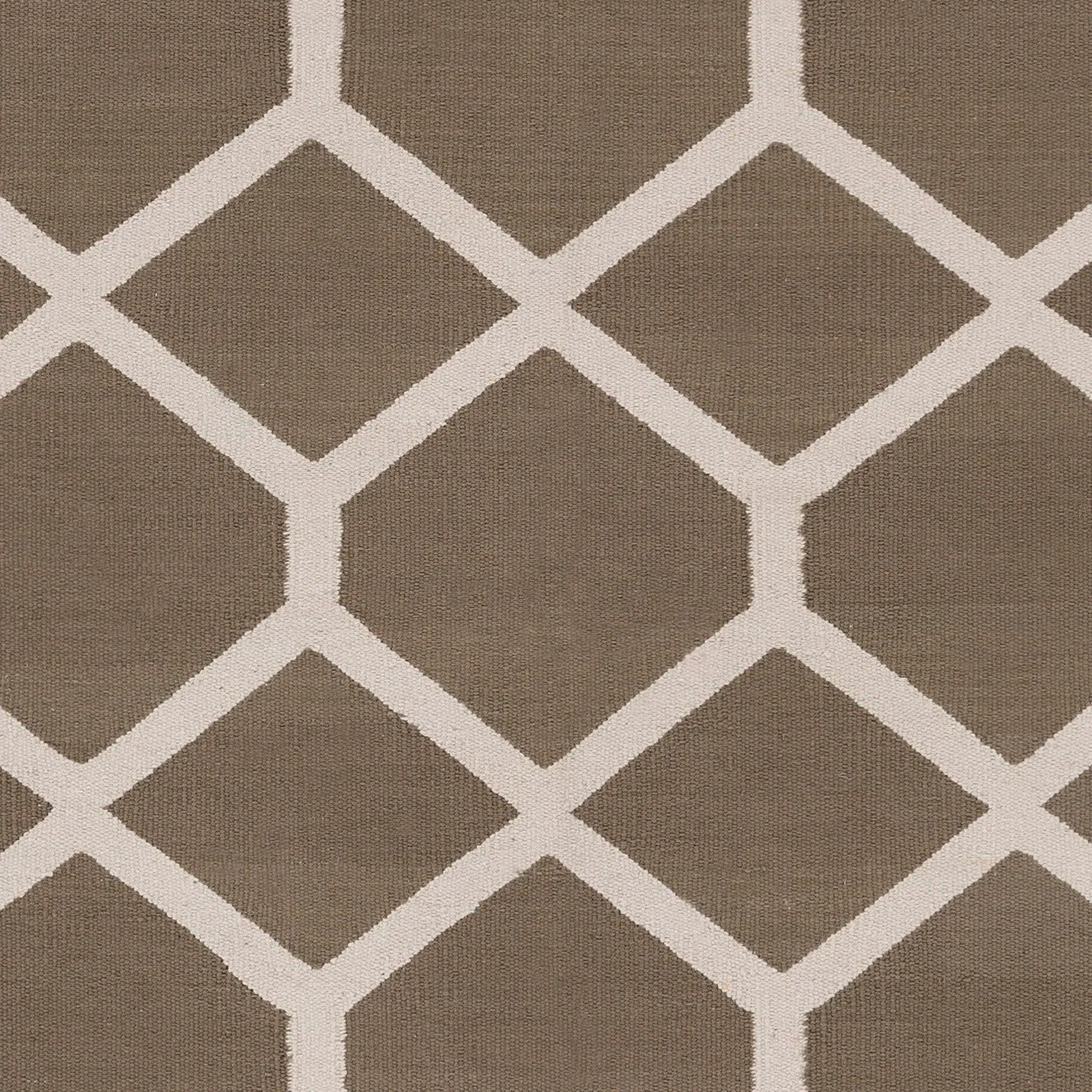 Flatweave Ware Crosshatched Cotton Rug