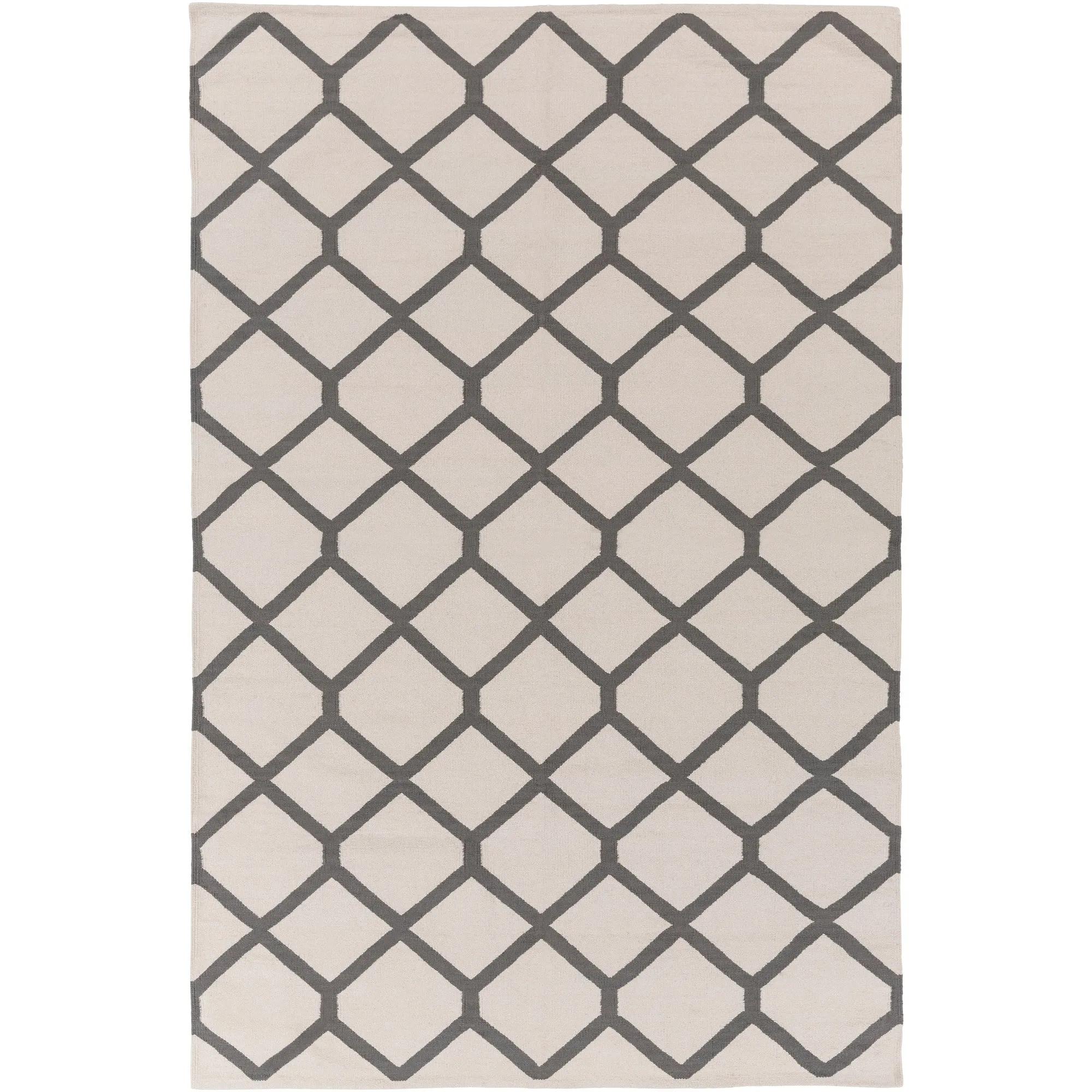 Flatweave Ware Crosshatched Cotton Rug
