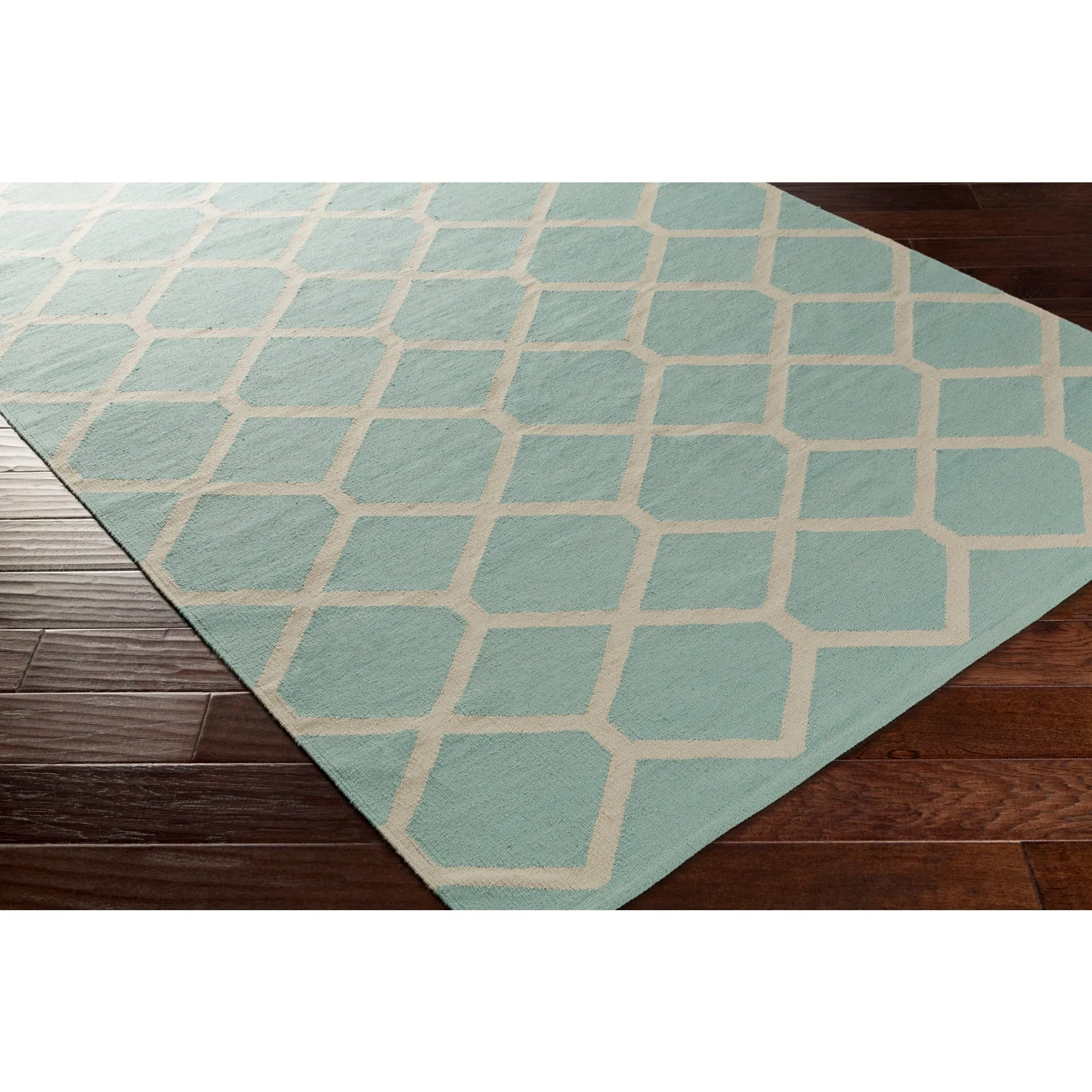 Flatweave Ware Crosshatched Cotton Rug