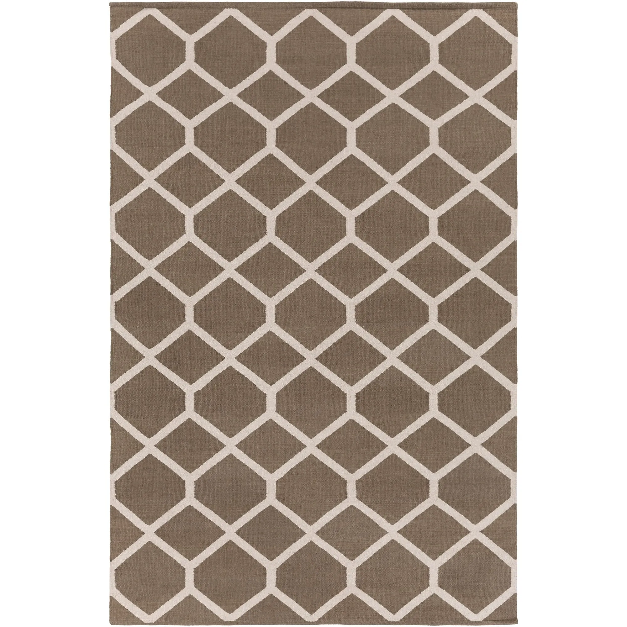 Flatweave Ware Crosshatched Cotton Rug