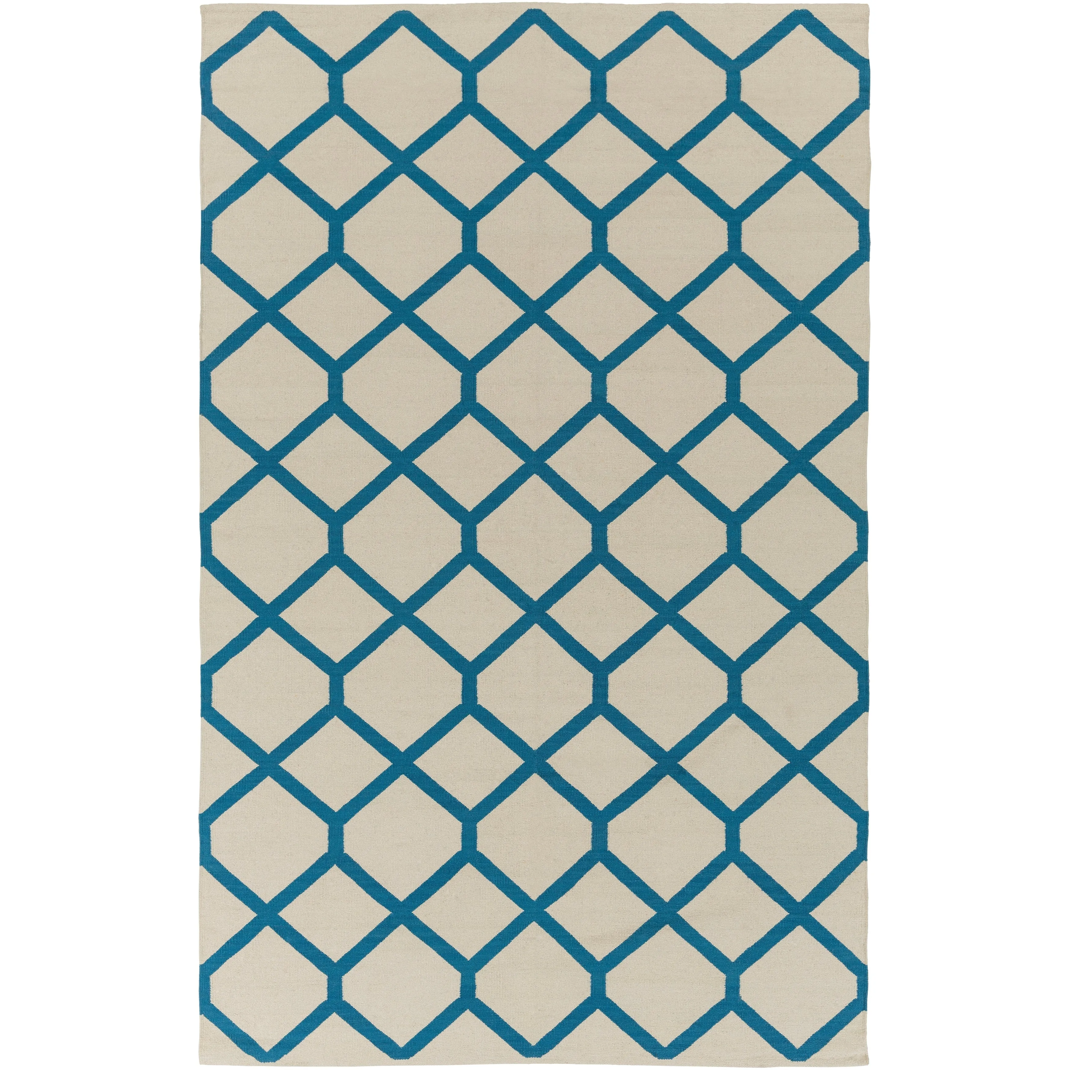 Flatweave Ware Crosshatched Cotton Rug