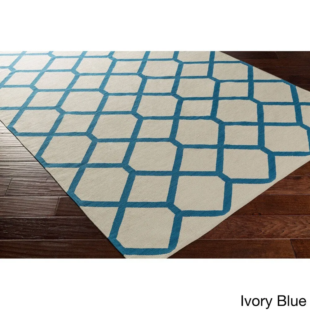 Flatweave Ware Crosshatched Cotton Rug
