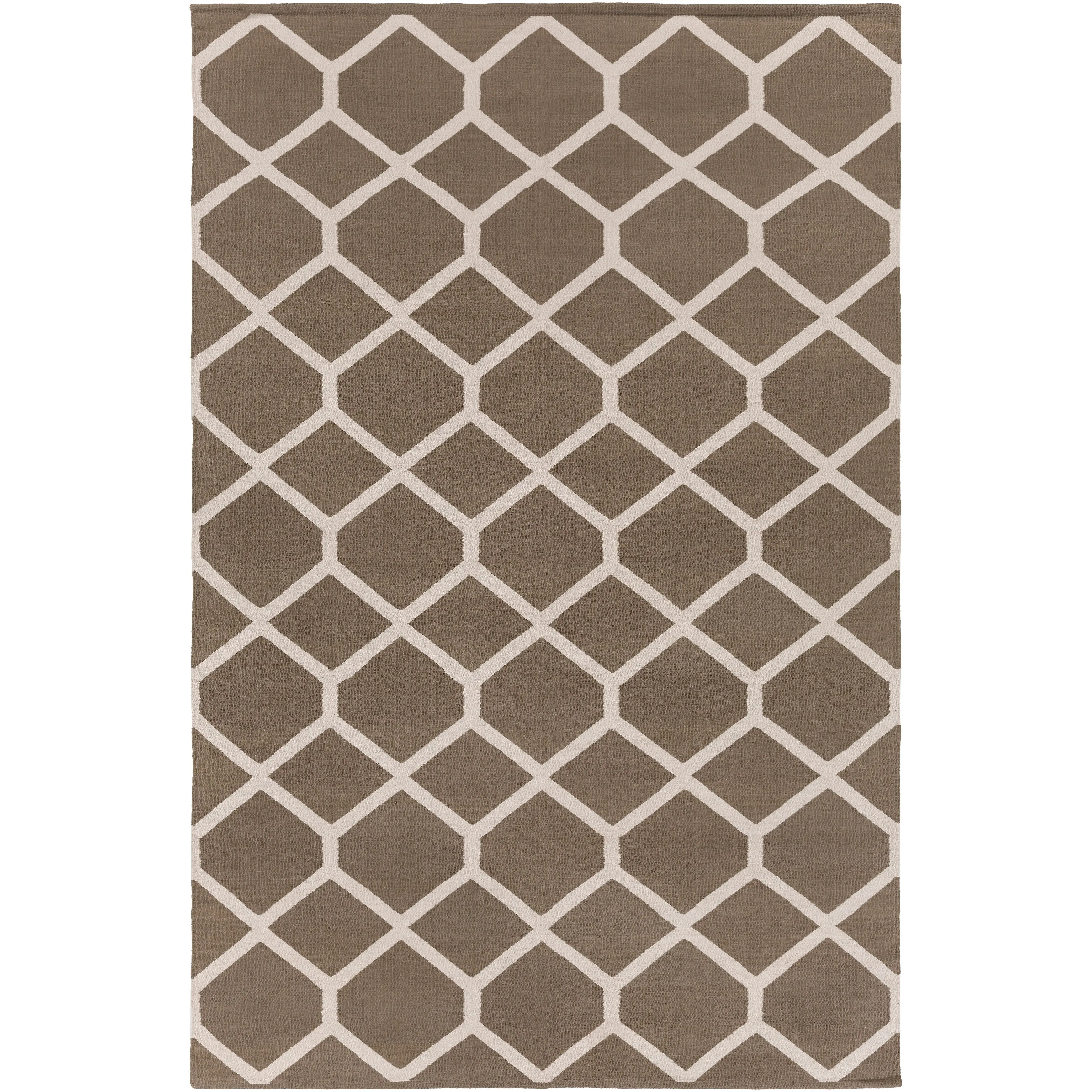 Flatweave Ware Crosshatched Cotton Rug