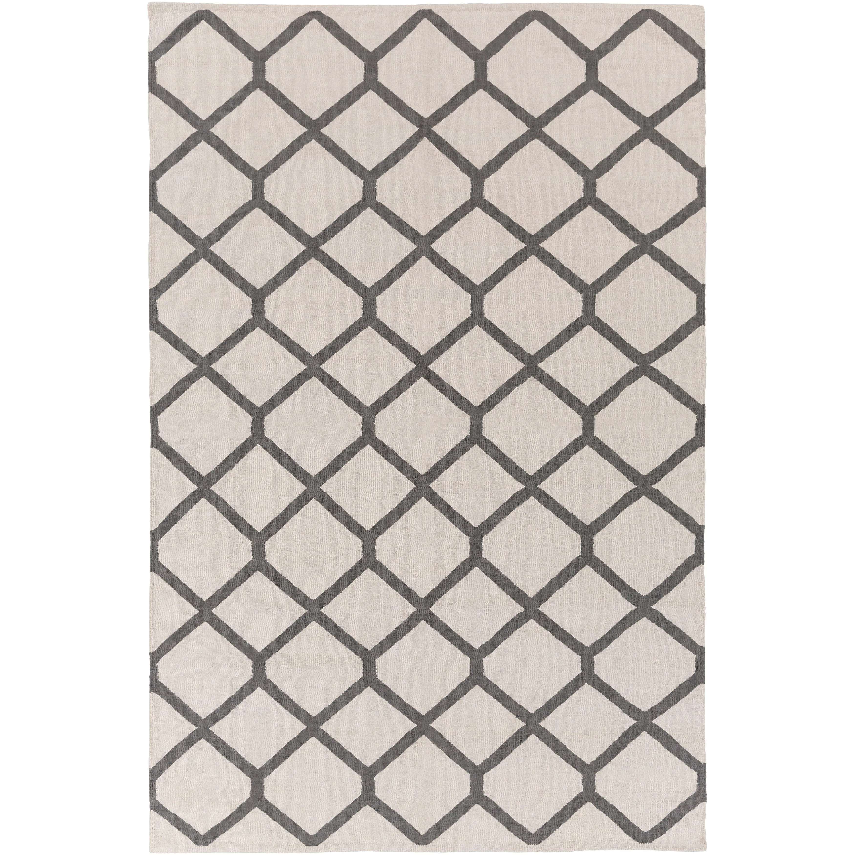 Flatweave Ware Crosshatched Cotton Rug