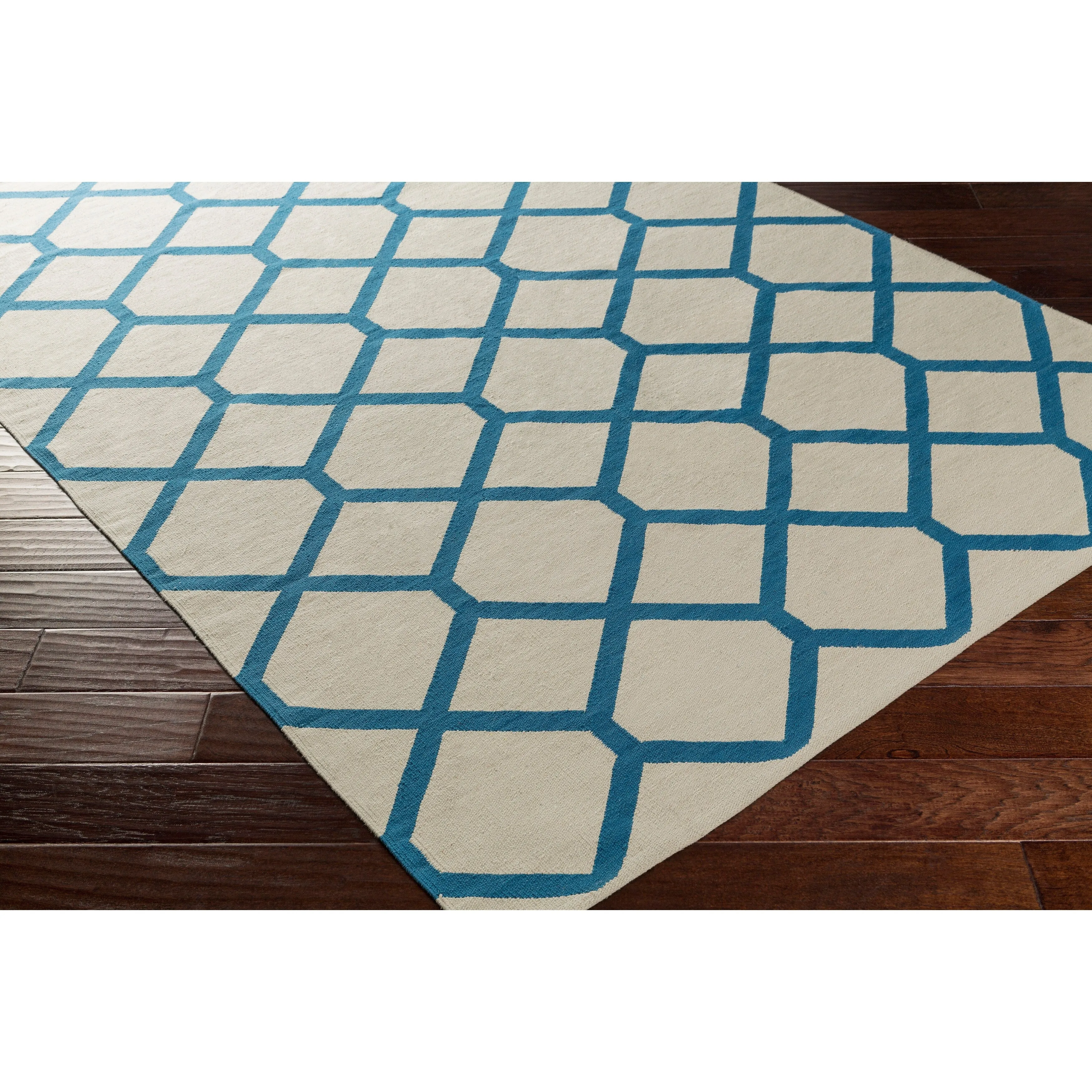 Flatweave Ware Crosshatched Cotton Rug
