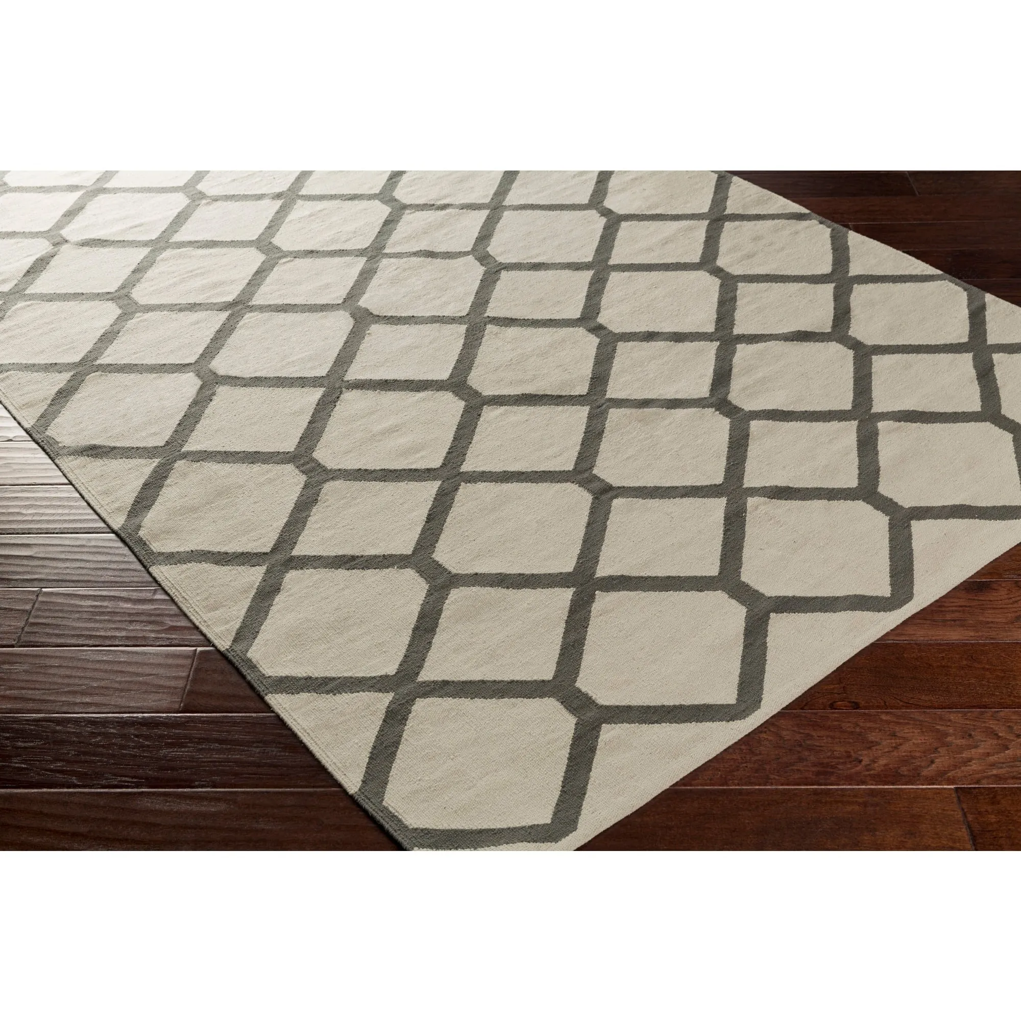 Flatweave Ware Crosshatched Cotton Rug