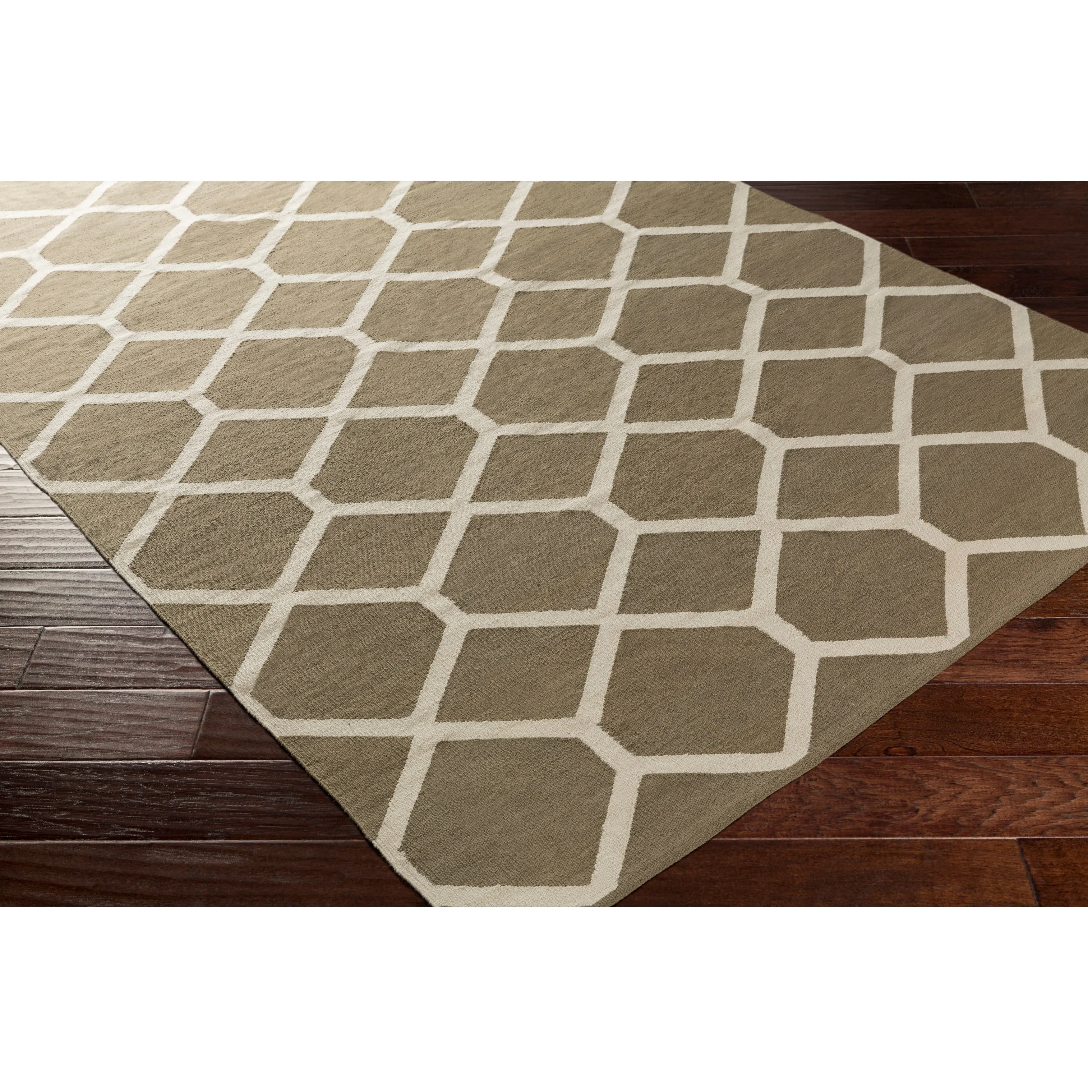 Flatweave Ware Crosshatched Cotton Rug