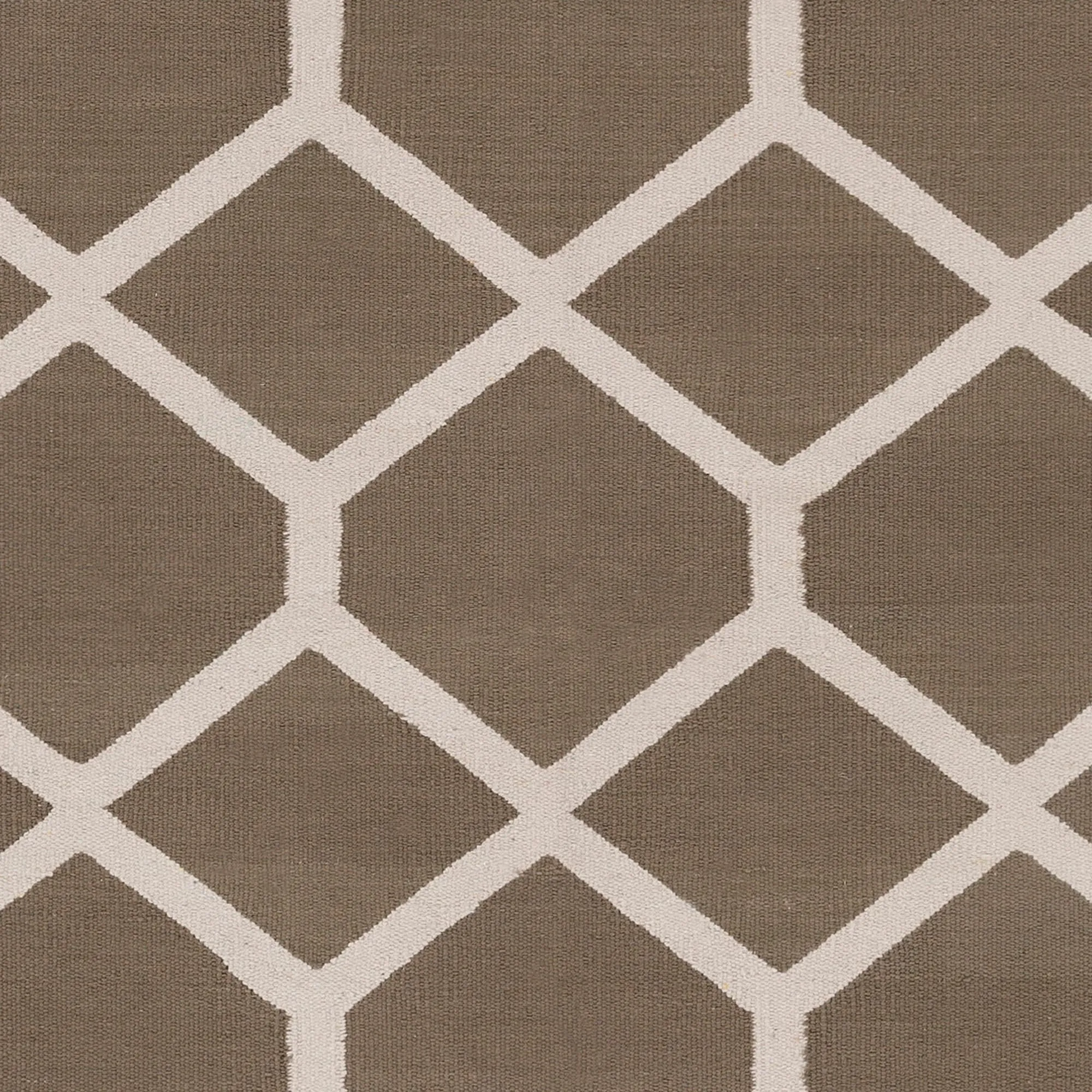 Flatweave Ware Crosshatched Cotton Rug