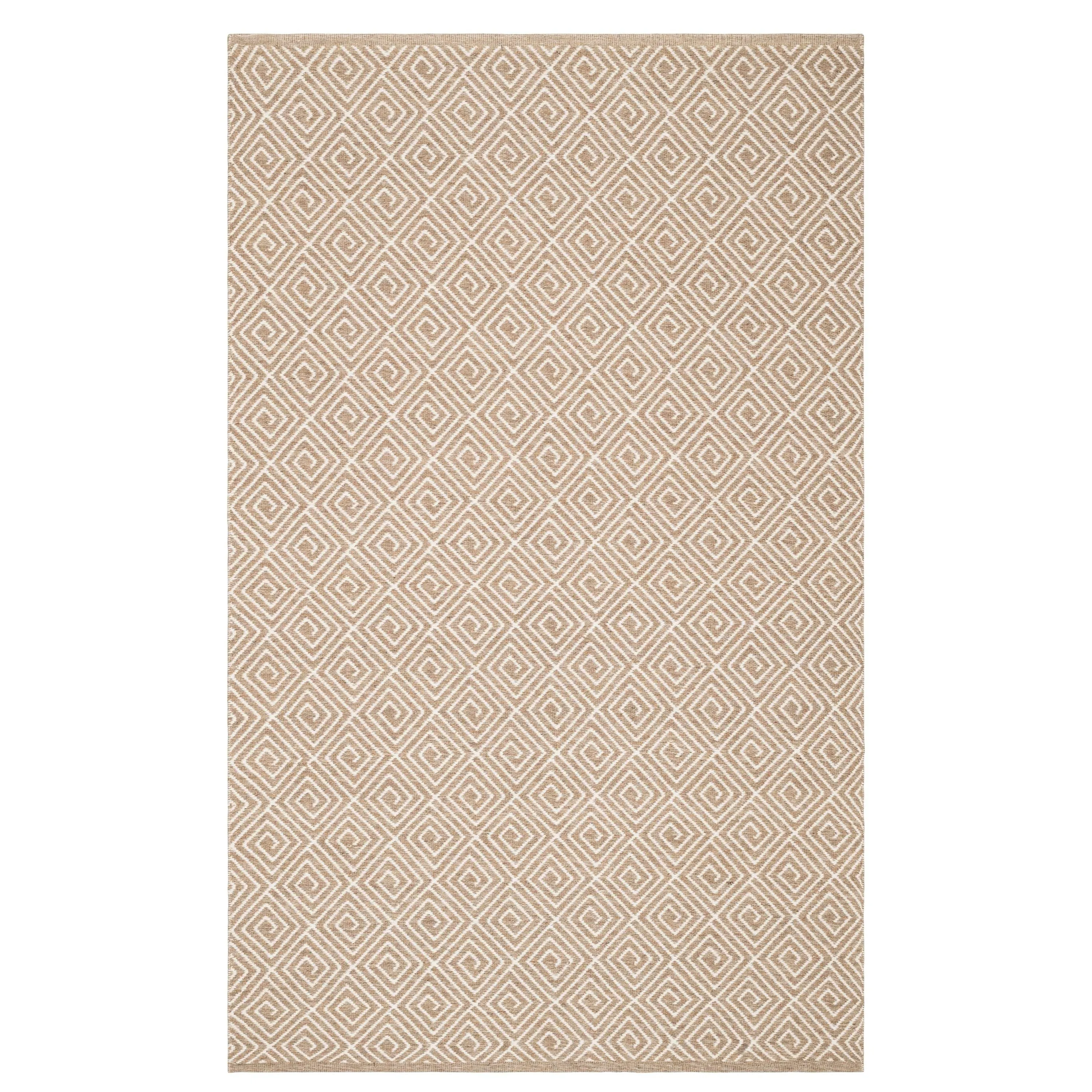 Geo Diamond Natural/Ivory Handwoven Wool Rug