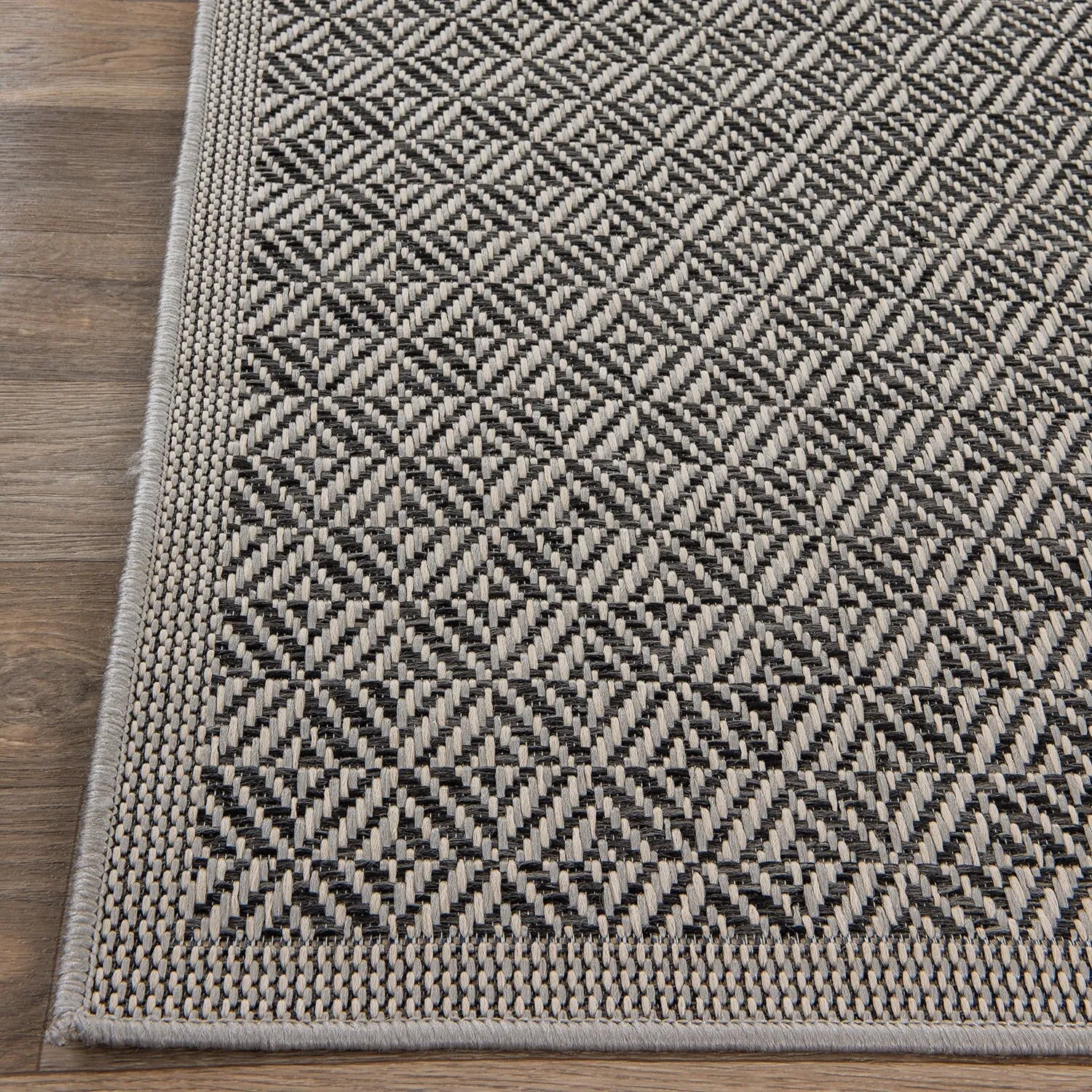 Geometric Border Indoor/Outdoor Area Rug
