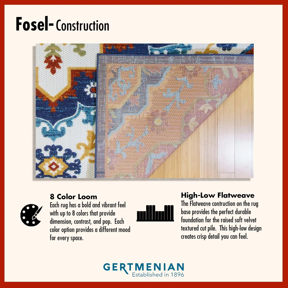 Gertmenian Fosel Folia Multi-Colored Modern Tropical Leaf Indoor/ Outdoor High-Low Area Rug