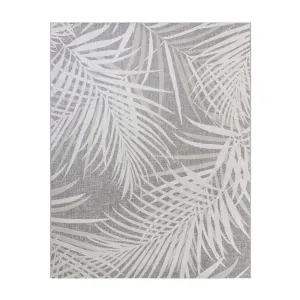 Gertmenian Paseo Paume Grey Casual Palm Leaf Flatweave Indoor/ Outdoor Area Rug