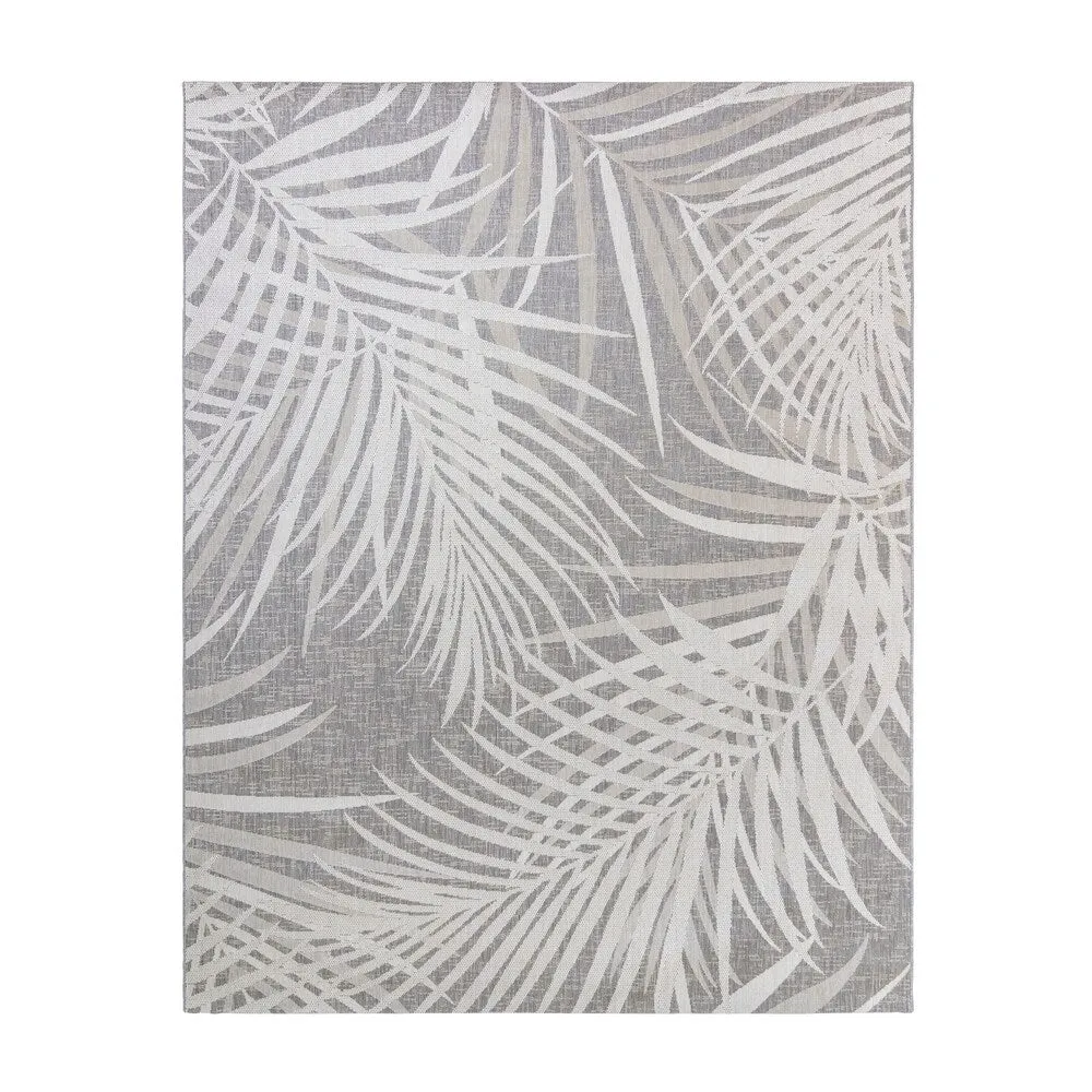 Gertmenian Paseo Paume Grey Casual Palm Leaf Flatweave Indoor/ Outdoor Area Rug