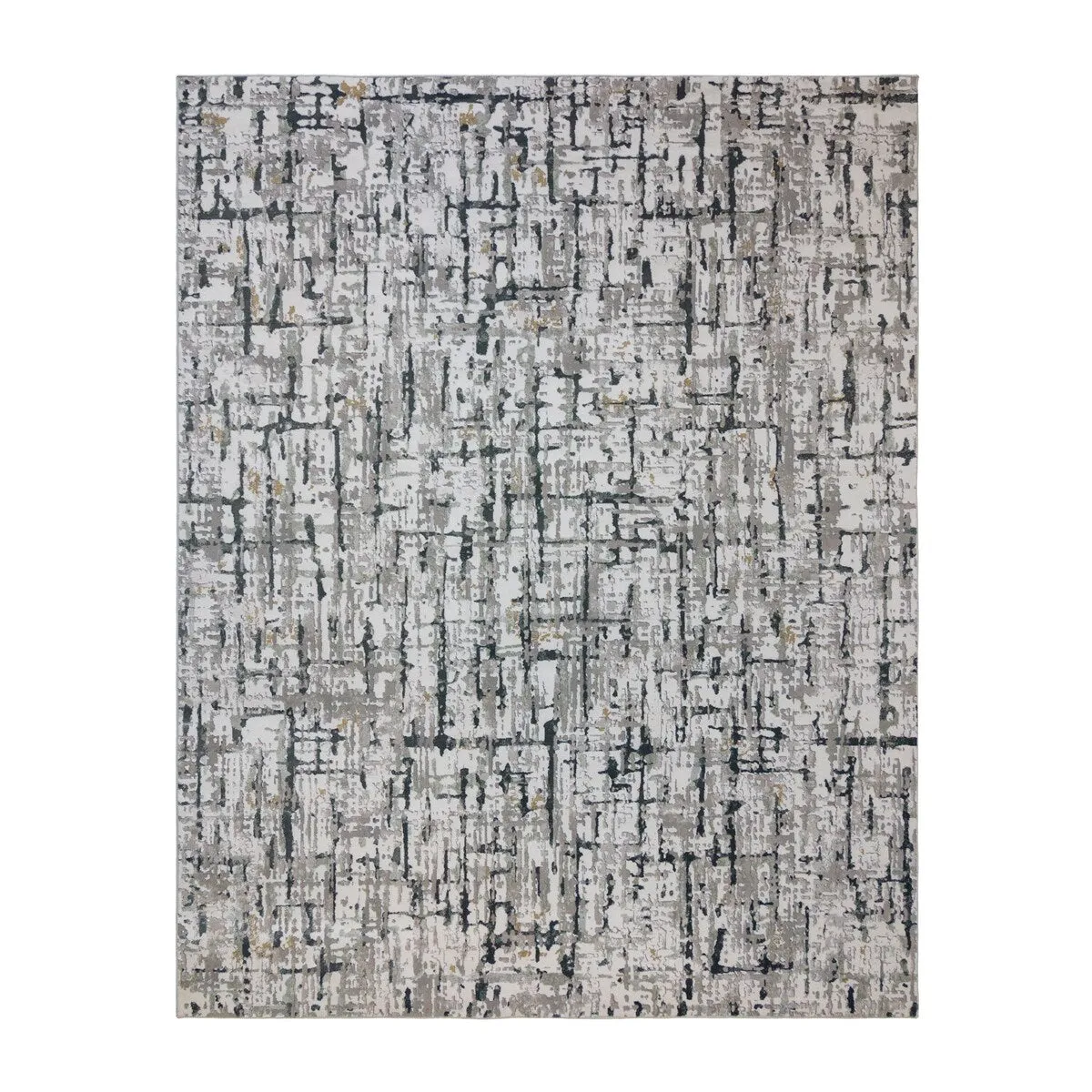 Gertmenian Quattro Lhasa Gray Polypropylene Modern Abstract Area Rug