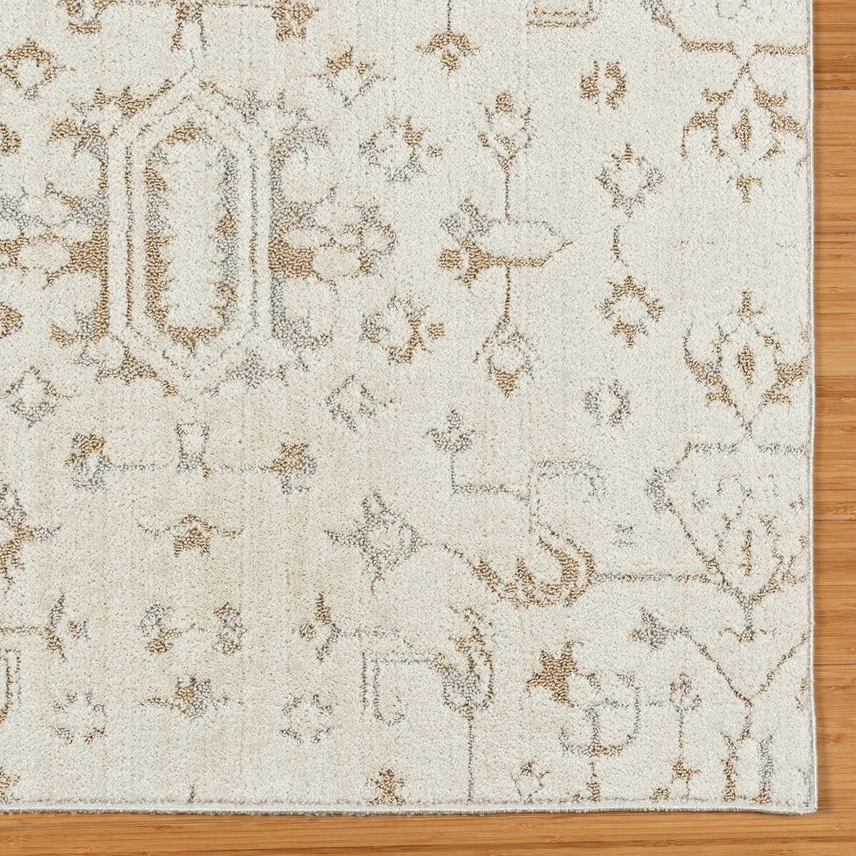 Gertmenian Sydney Light Toned Cream Ivory Moroccan Bohemian Soft Polyester Indoor Area Rug Collection