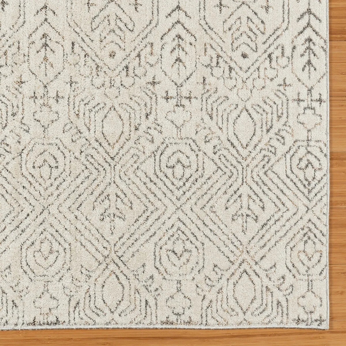 Gertmenian Sydney Light Toned Cream Ivory Moroccan Bohemian Soft Polyester Indoor Area Rug Collection