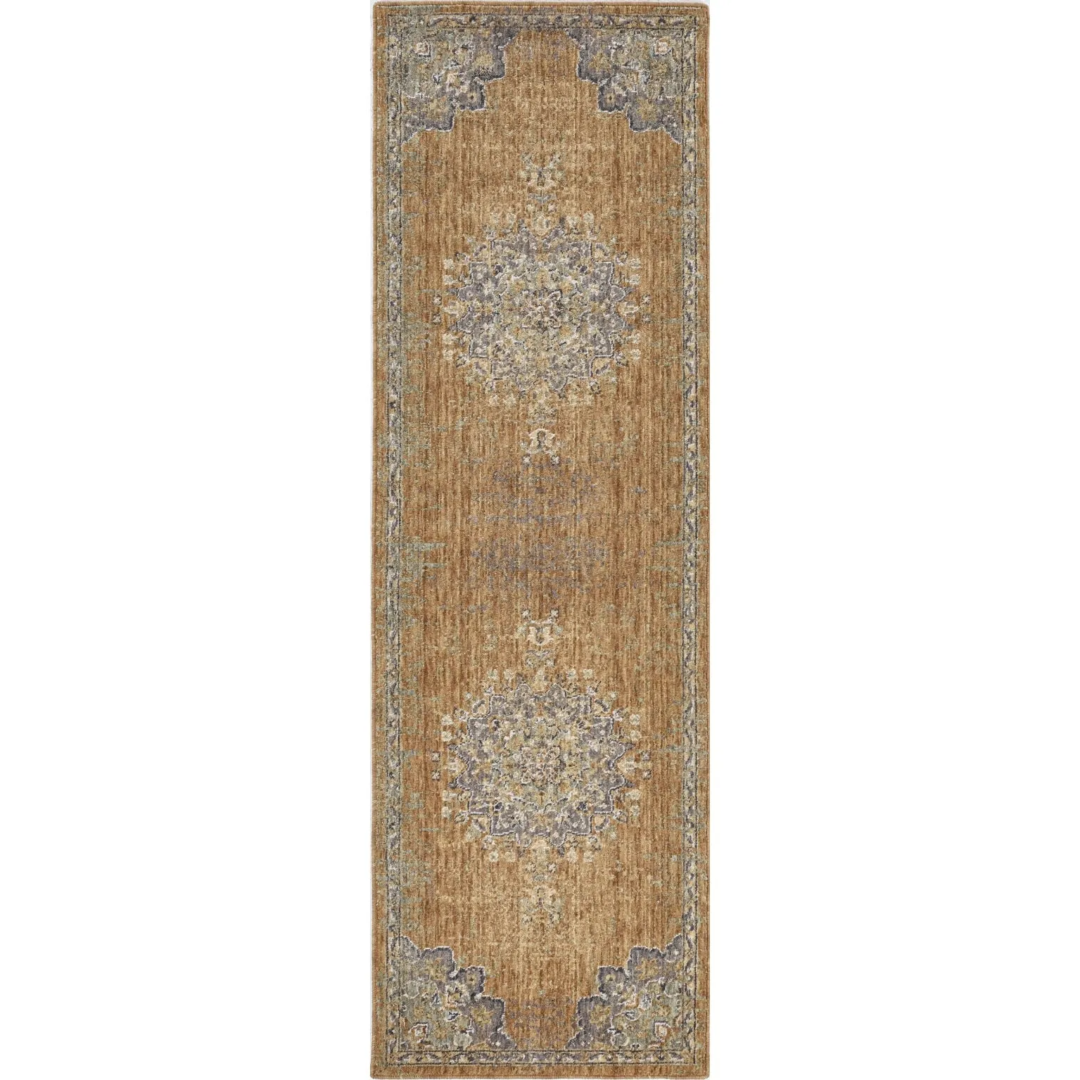 Gracewood Hollow Wool Vintage Medallian Oriental Area Rug