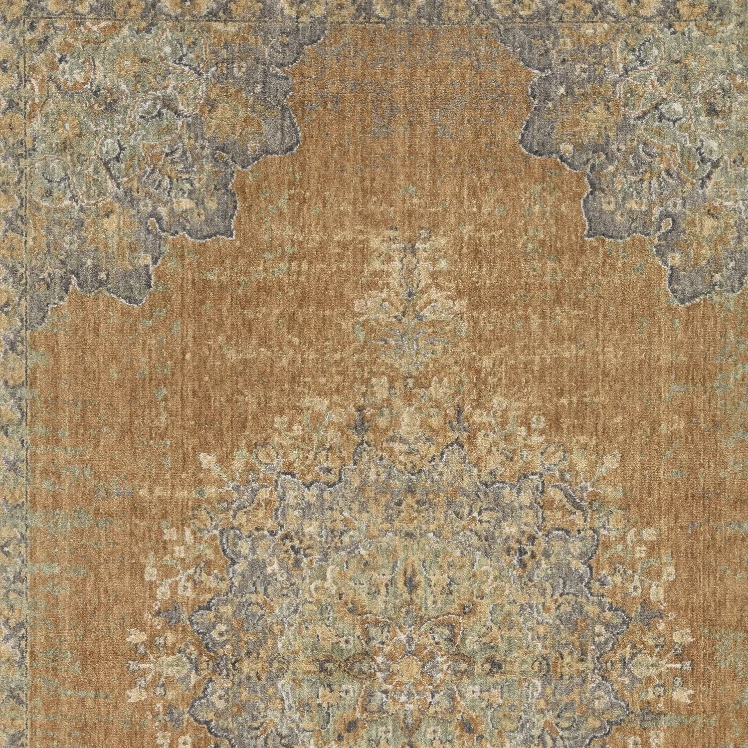 Gracewood Hollow Wool Vintage Medallian Oriental Area Rug