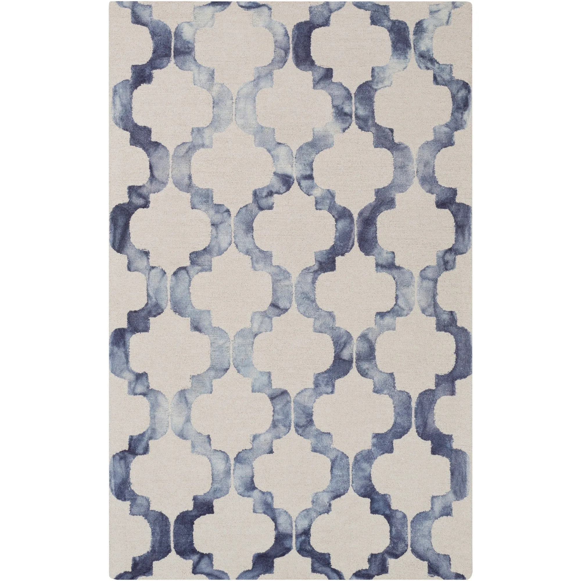 Hand-Hooked Rushden Moroccan Trellis Wool Area Rug