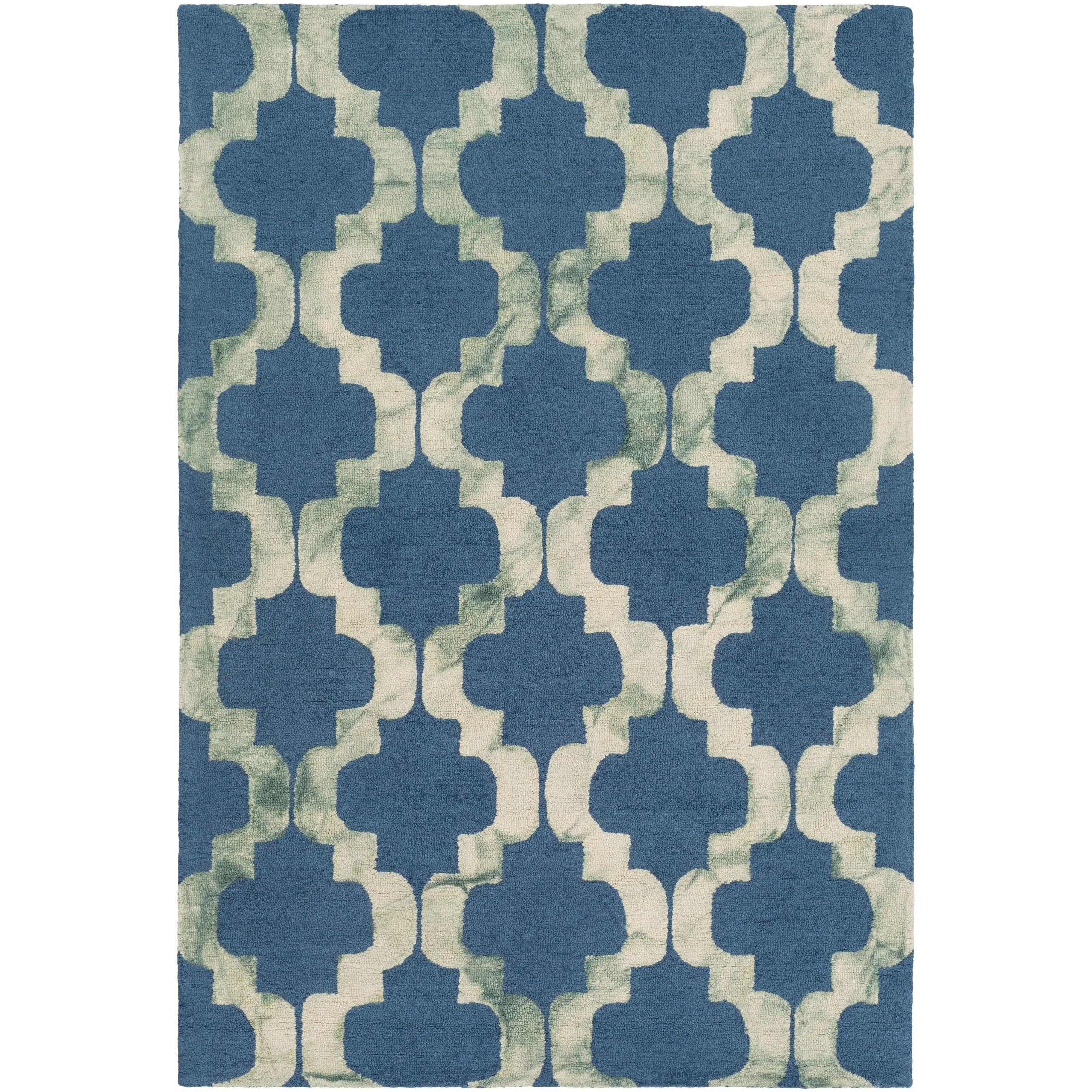 Hand-Hooked Rushden Moroccan Trellis Wool Area Rug