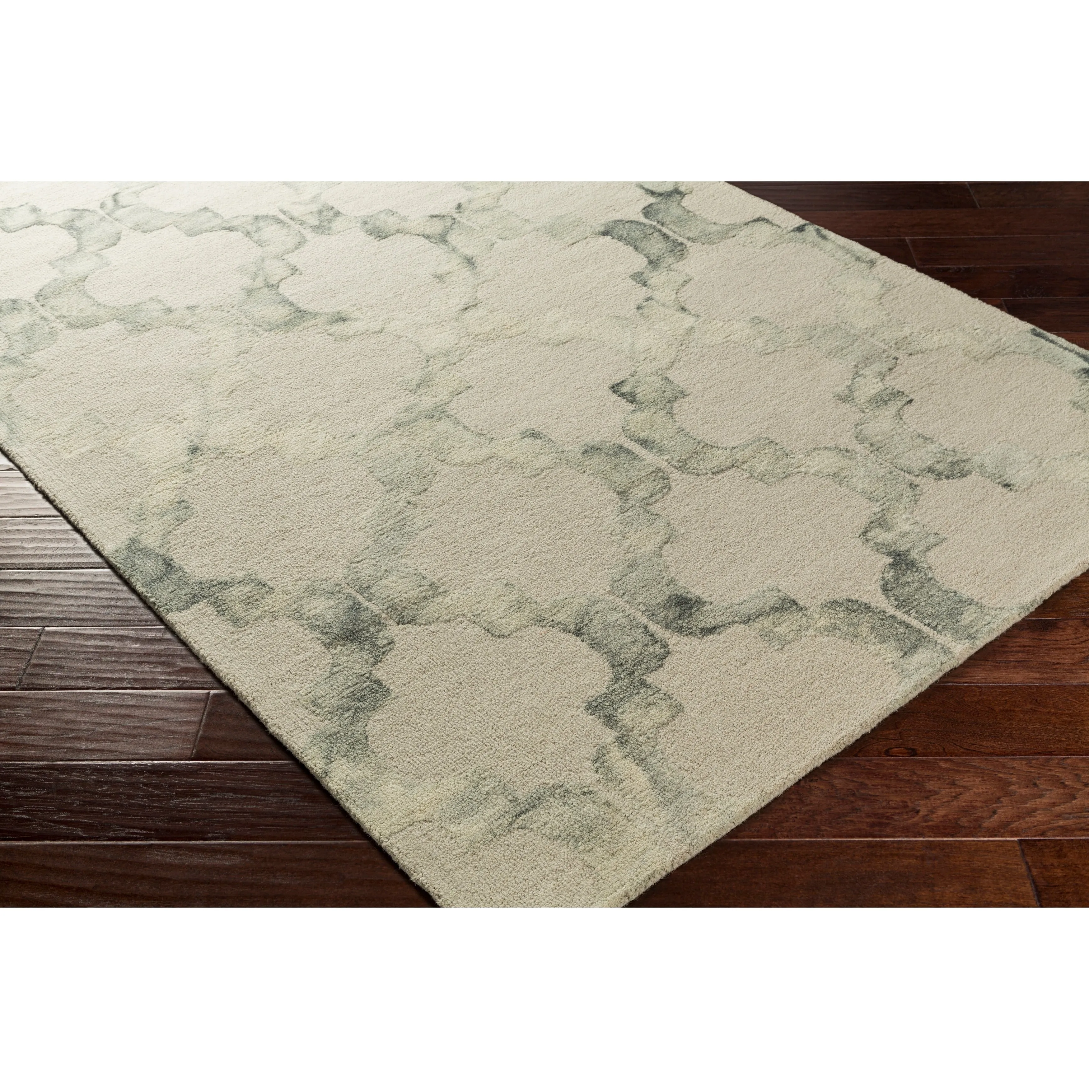 Hand-Hooked Rushden Moroccan Trellis Wool Area Rug