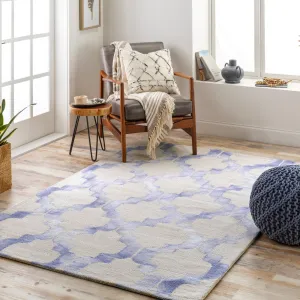 Hand-Hooked Rushden Moroccan Trellis Wool Area Rug
