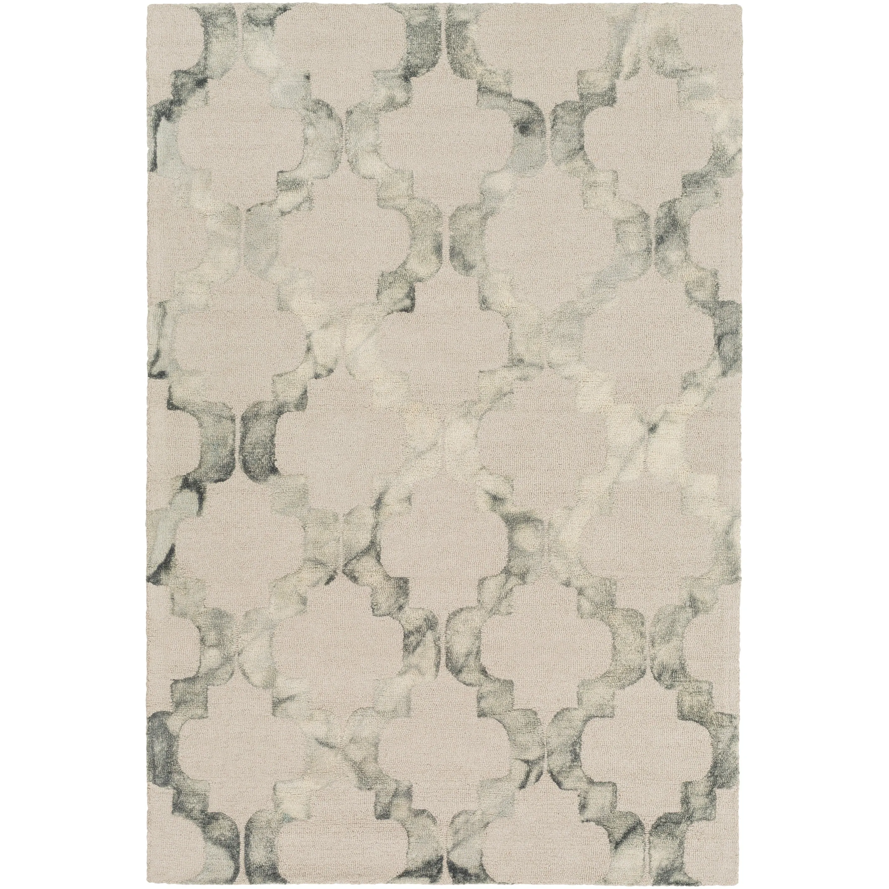 Hand-Hooked Rushden Moroccan Trellis Wool Area Rug