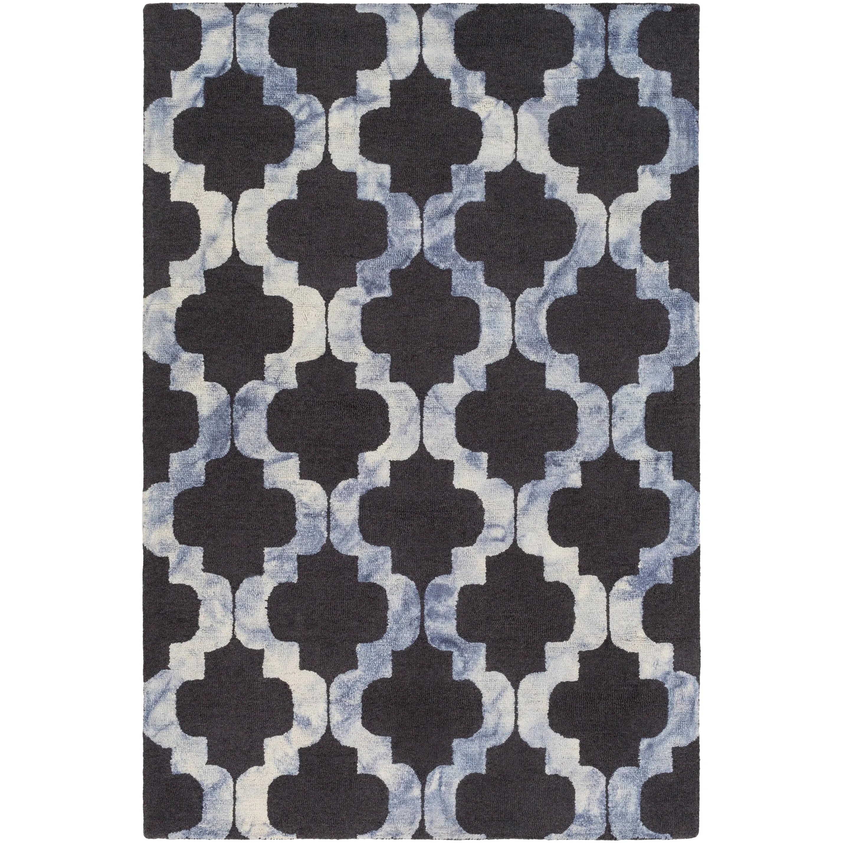 Hand-Hooked Rushden Moroccan Trellis Wool Area Rug