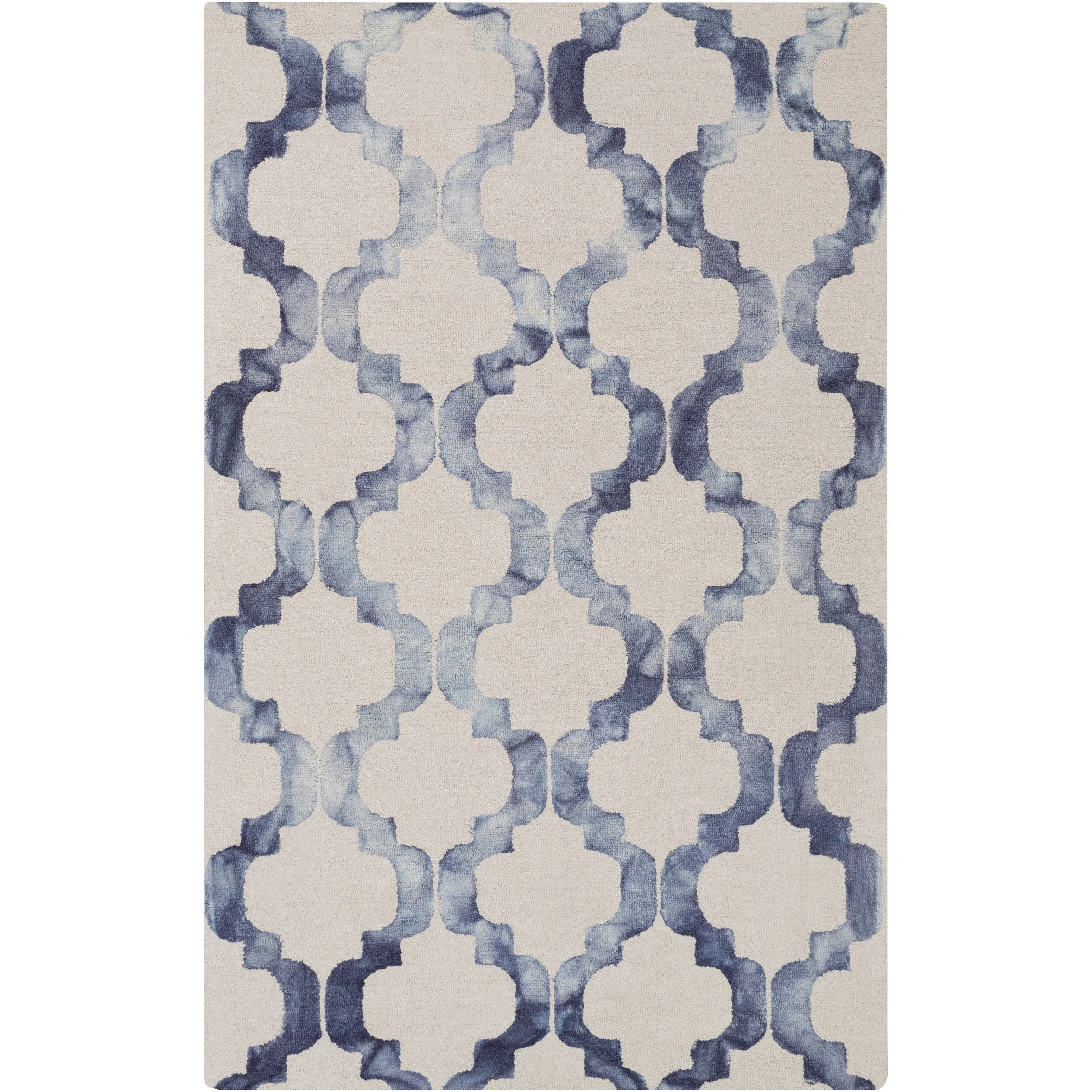 Hand-Hooked Rushden Moroccan Trellis Wool Area Rug