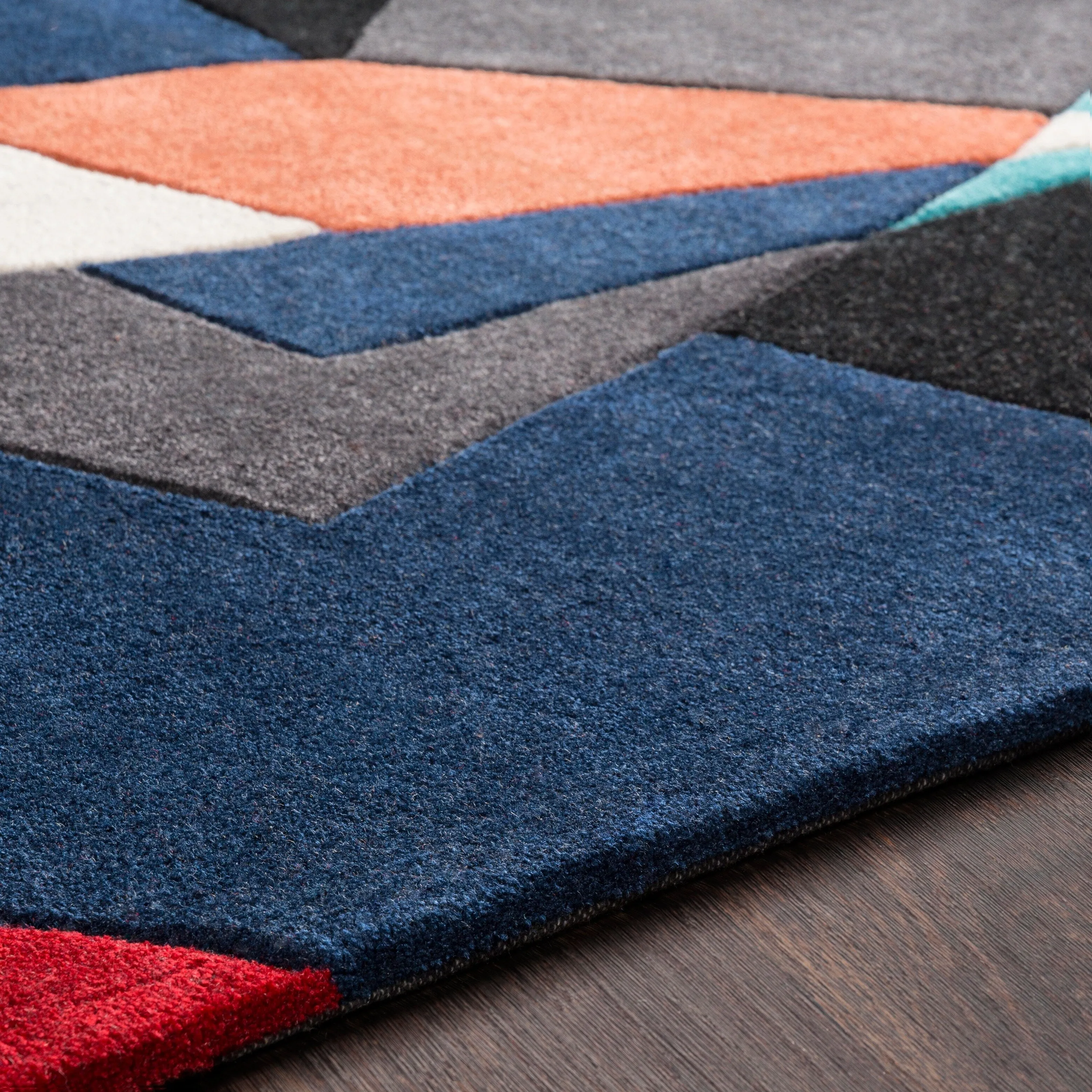 Hand-tufted Abstract Geometric Contemporary Area Rug