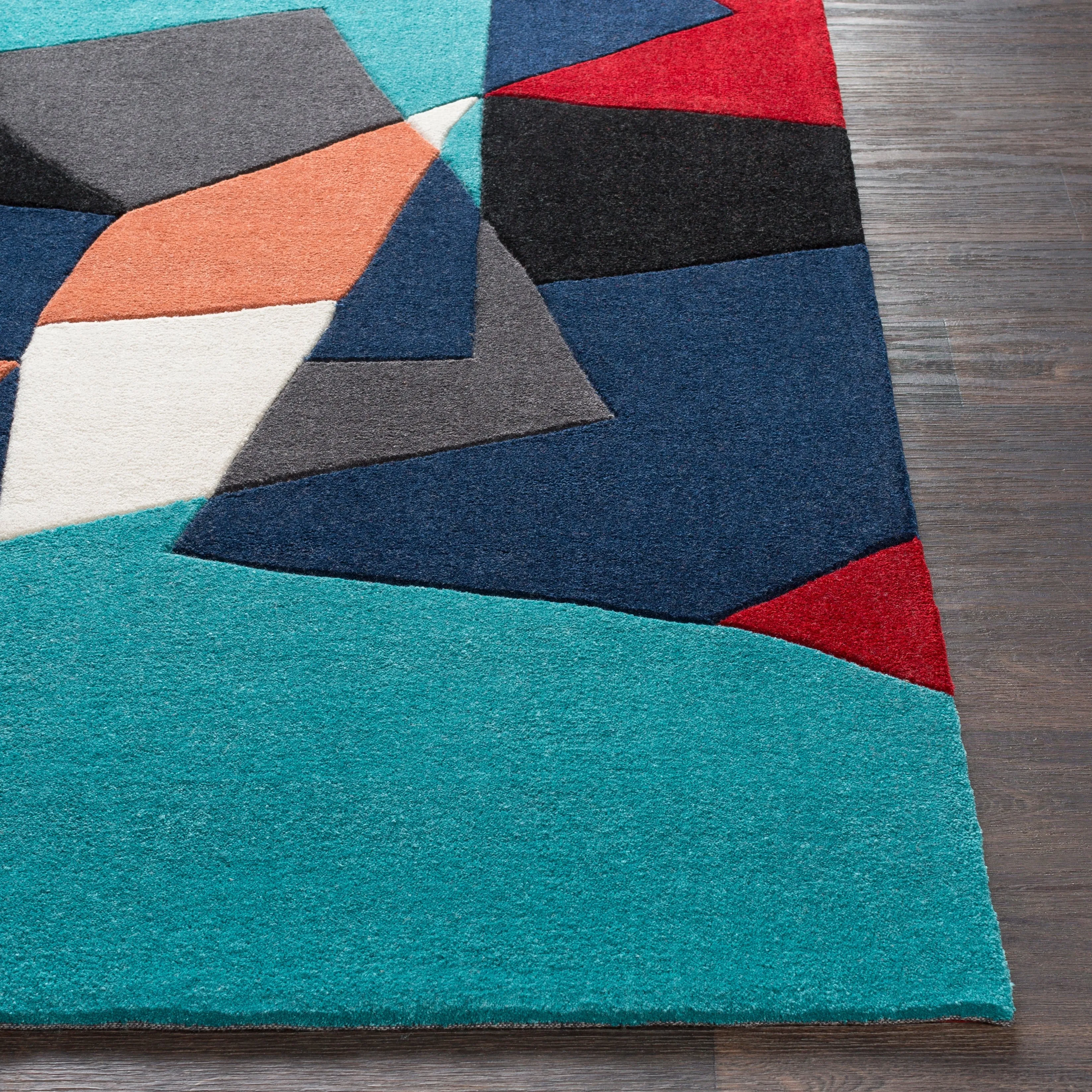Hand-tufted Abstract Geometric Contemporary Area Rug