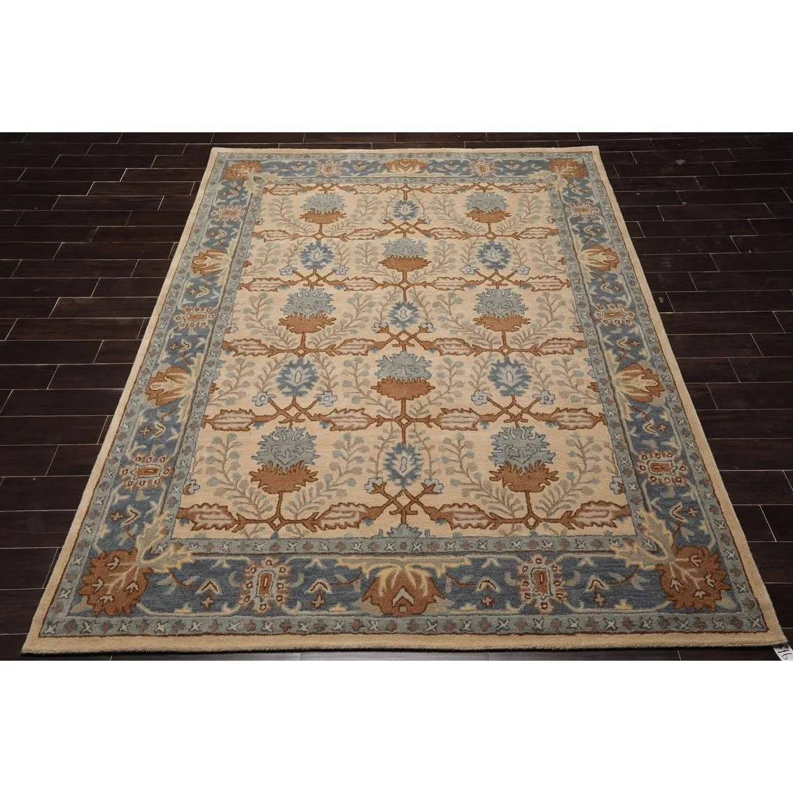 Hand Tufted Arts &Crafts 100% Wool Traditional Oriental Area Rug Beige