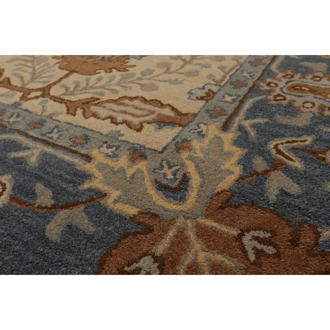 Hand Tufted Arts &Crafts 100% Wool Traditional Oriental Area Rug Beige