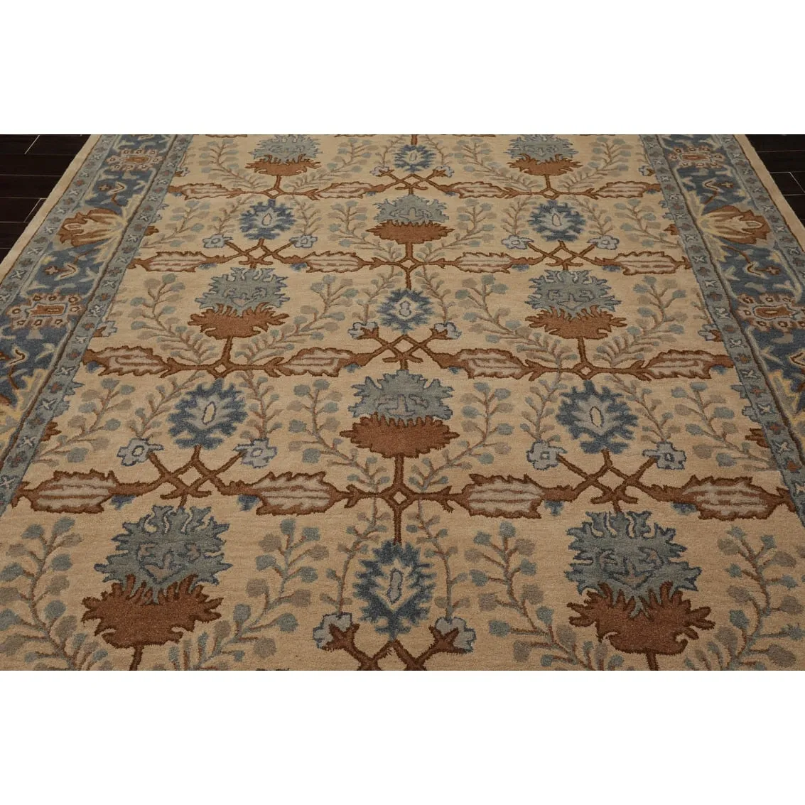 Hand Tufted Arts &Crafts 100% Wool Traditional Oriental Area Rug Beige