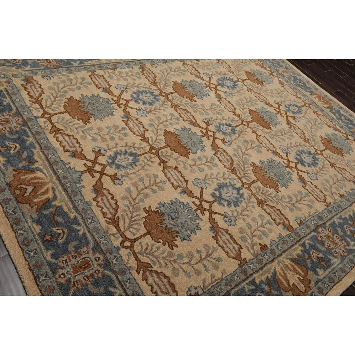 Hand Tufted Arts &Crafts 100% Wool Traditional Oriental Area Rug Beige
