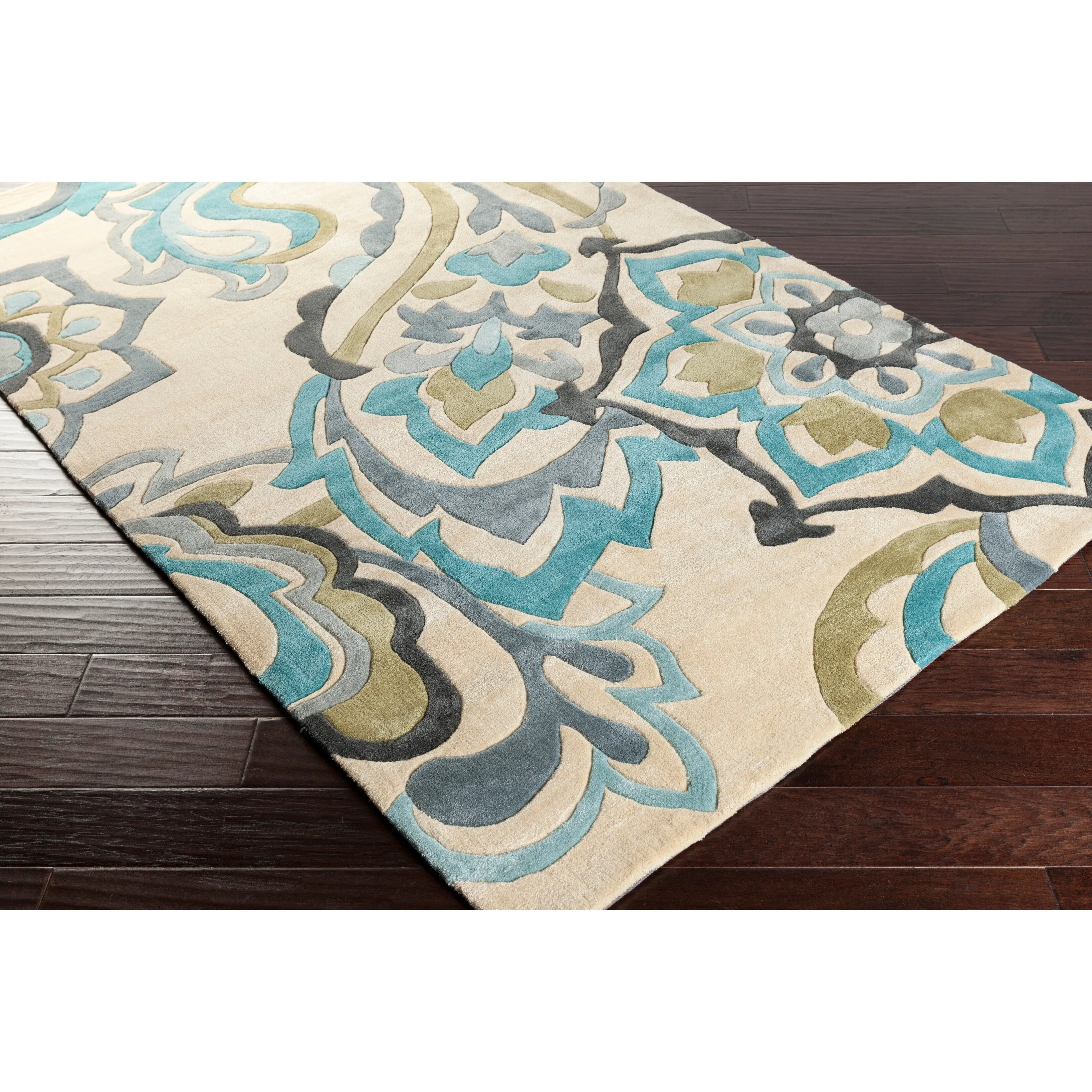 Hand-tufted Floral Contemporary Accent Area Rug