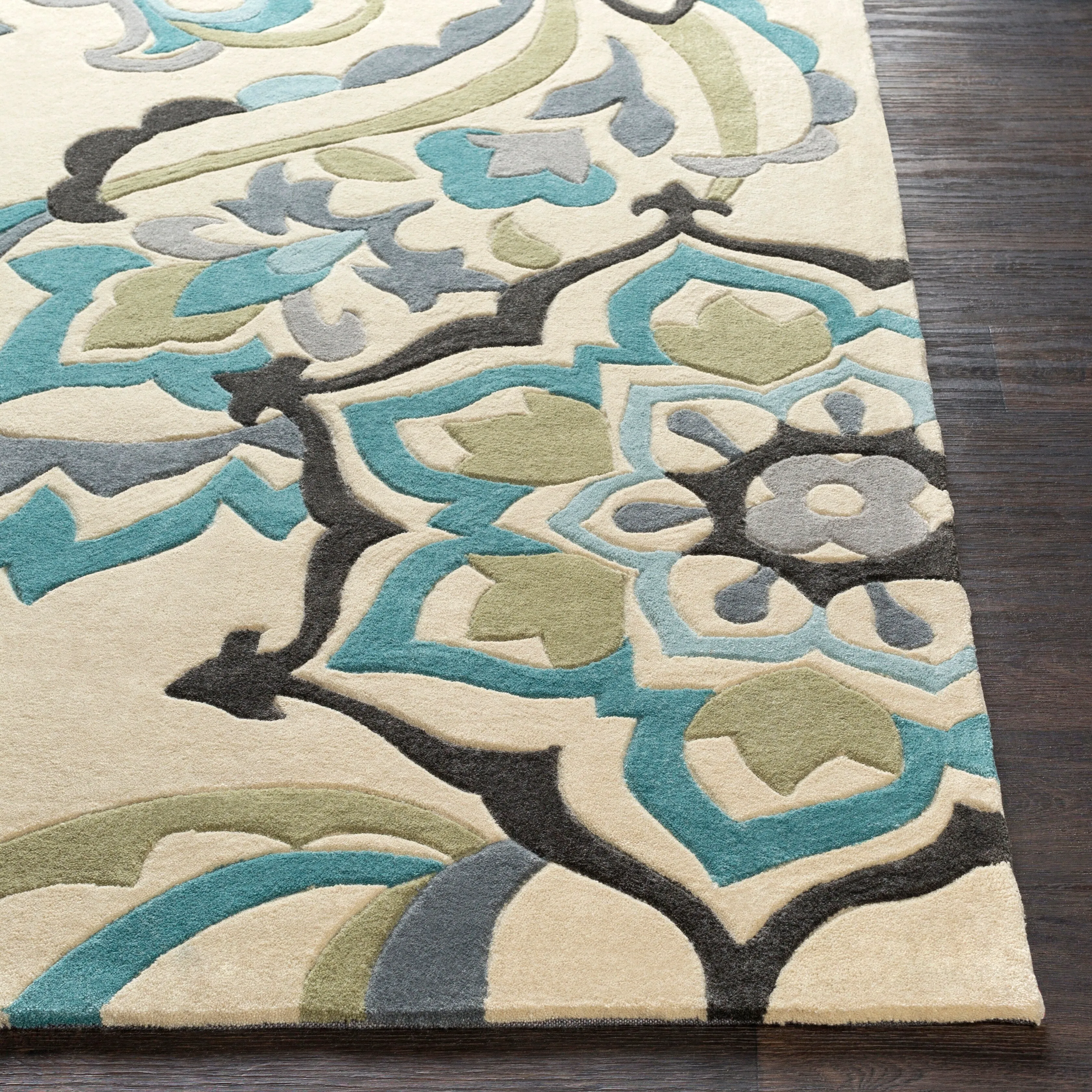Hand-tufted Floral Contemporary Accent Area Rug