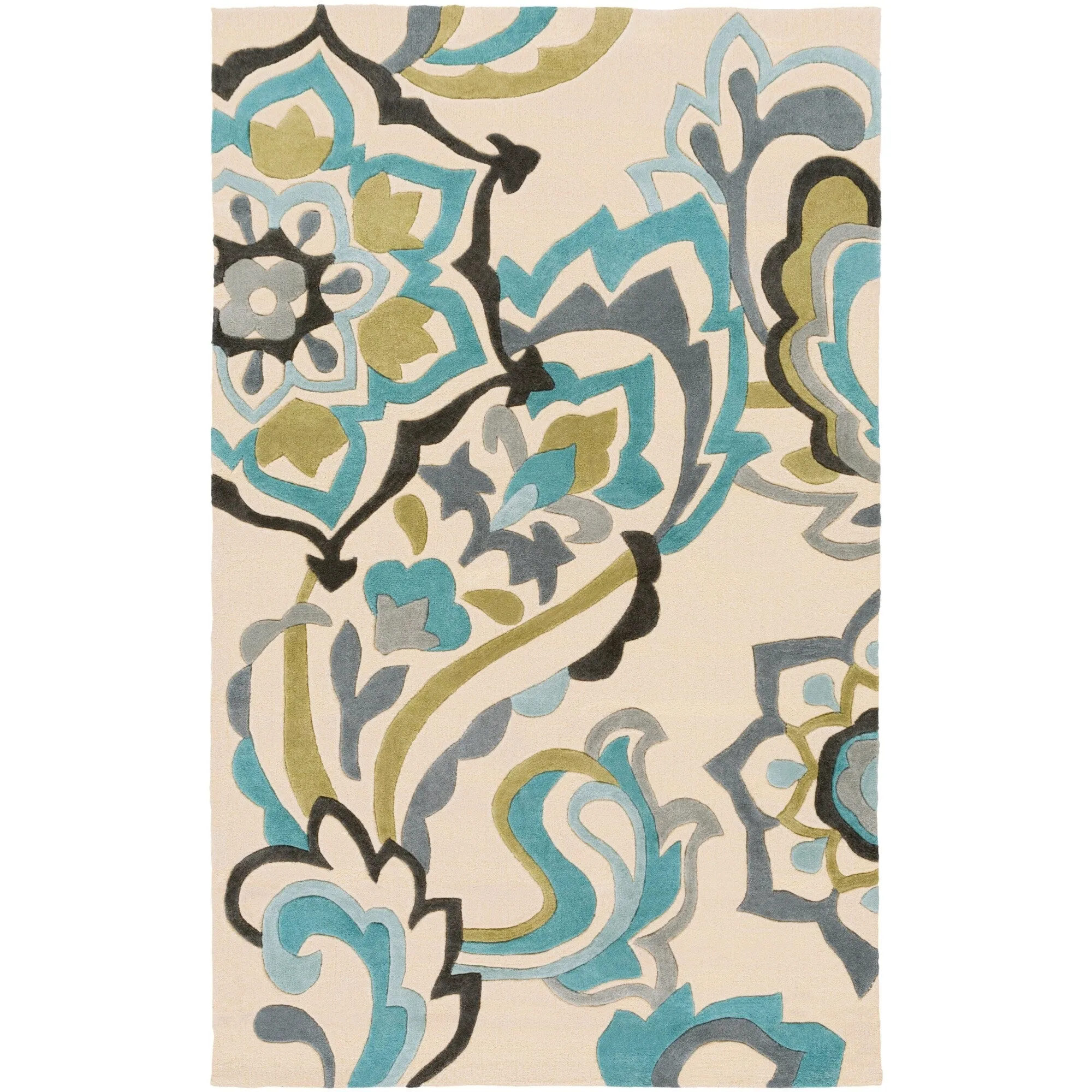 Hand-tufted Floral Contemporary Accent Area Rug