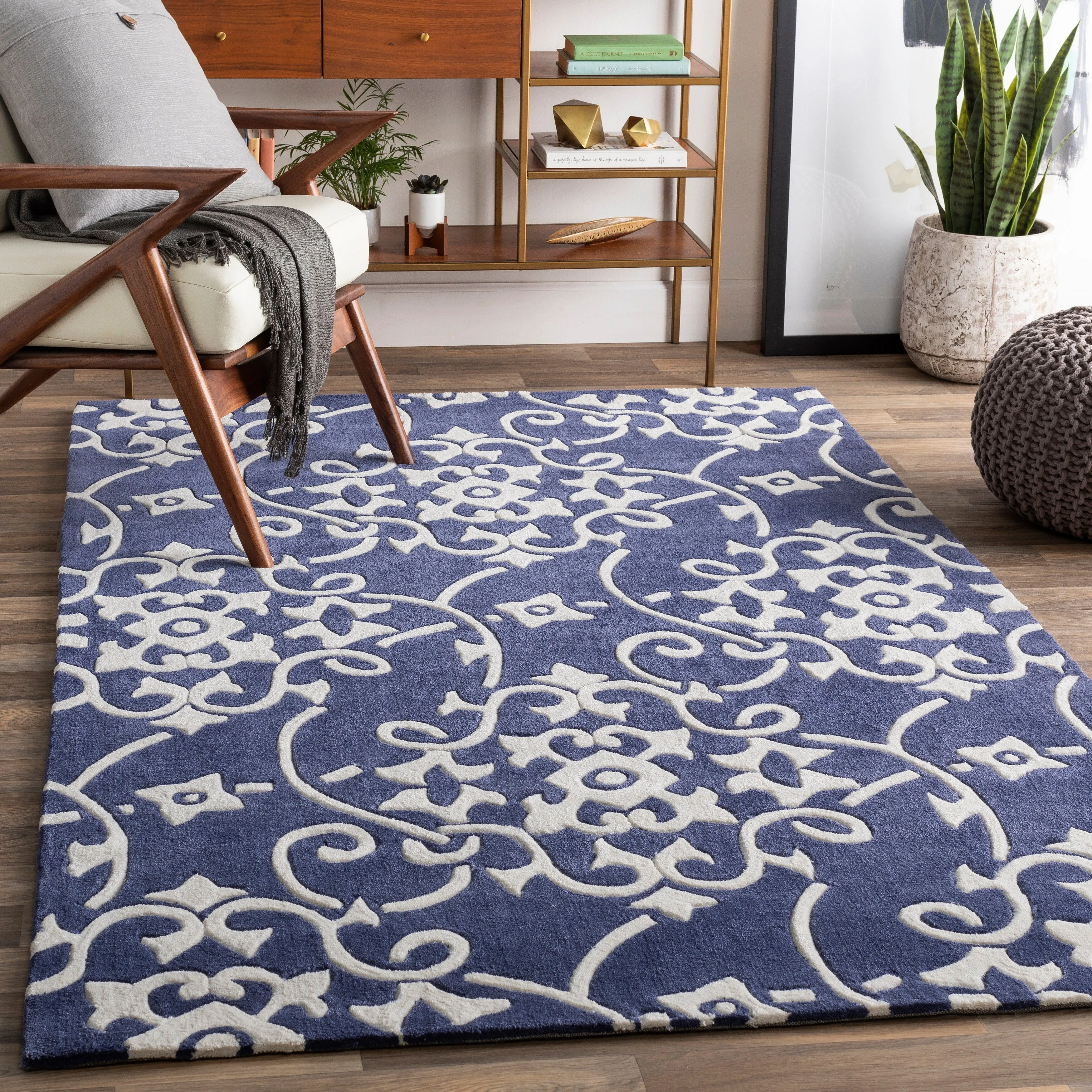 Hand-tufted Floral Contemporary Runner Area Rug