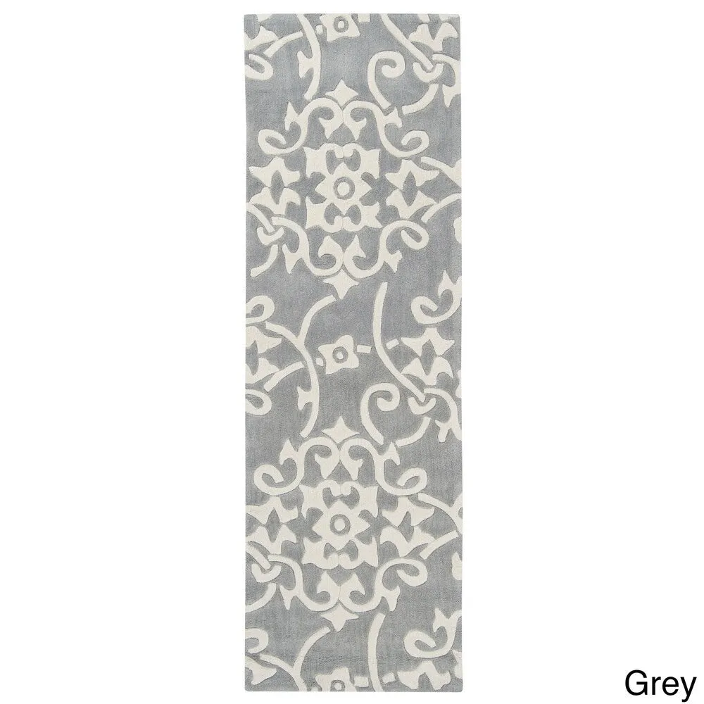 Hand-tufted Floral Contemporary Runner Area Rug