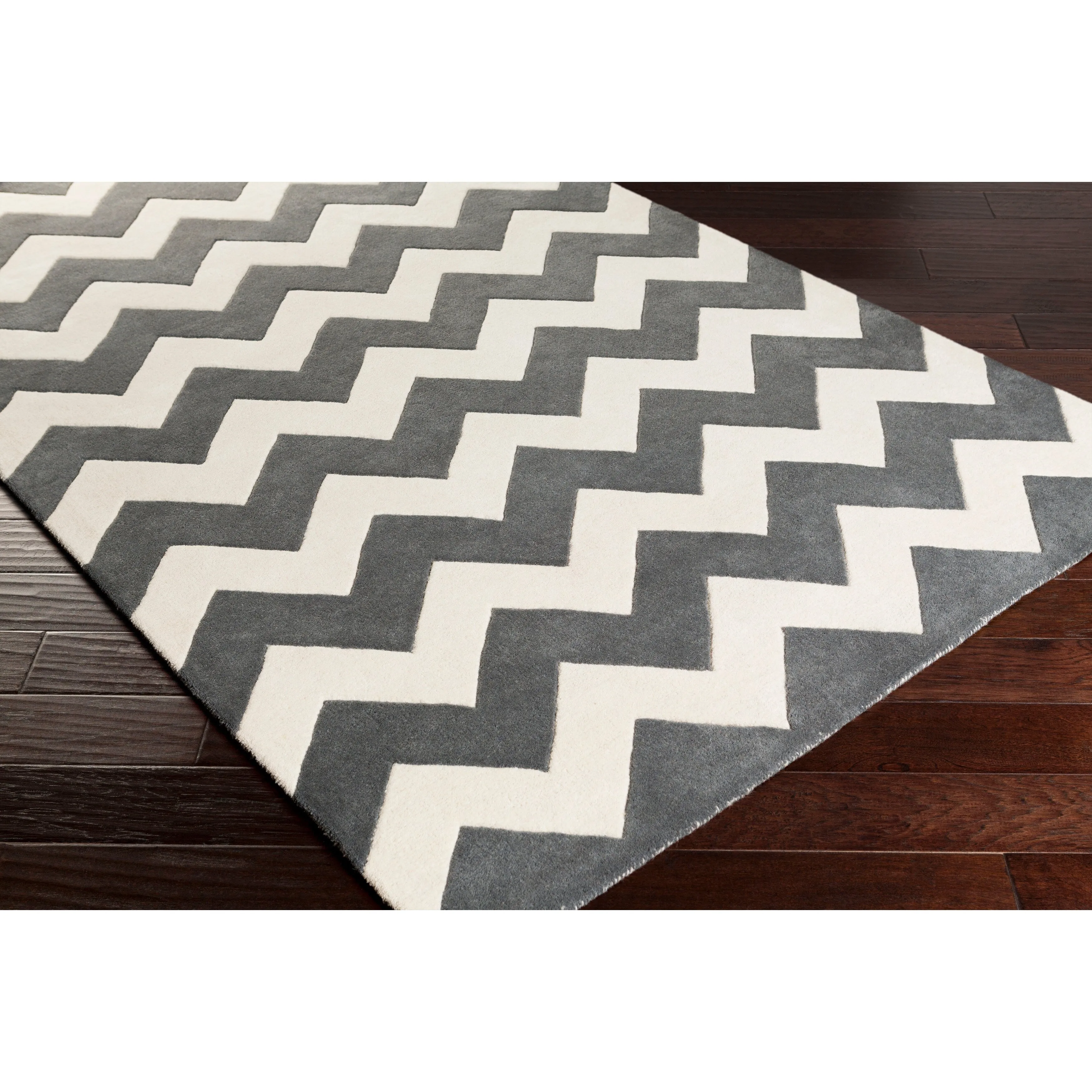 Hand-Tufted Luci Chevron Wool Rug
