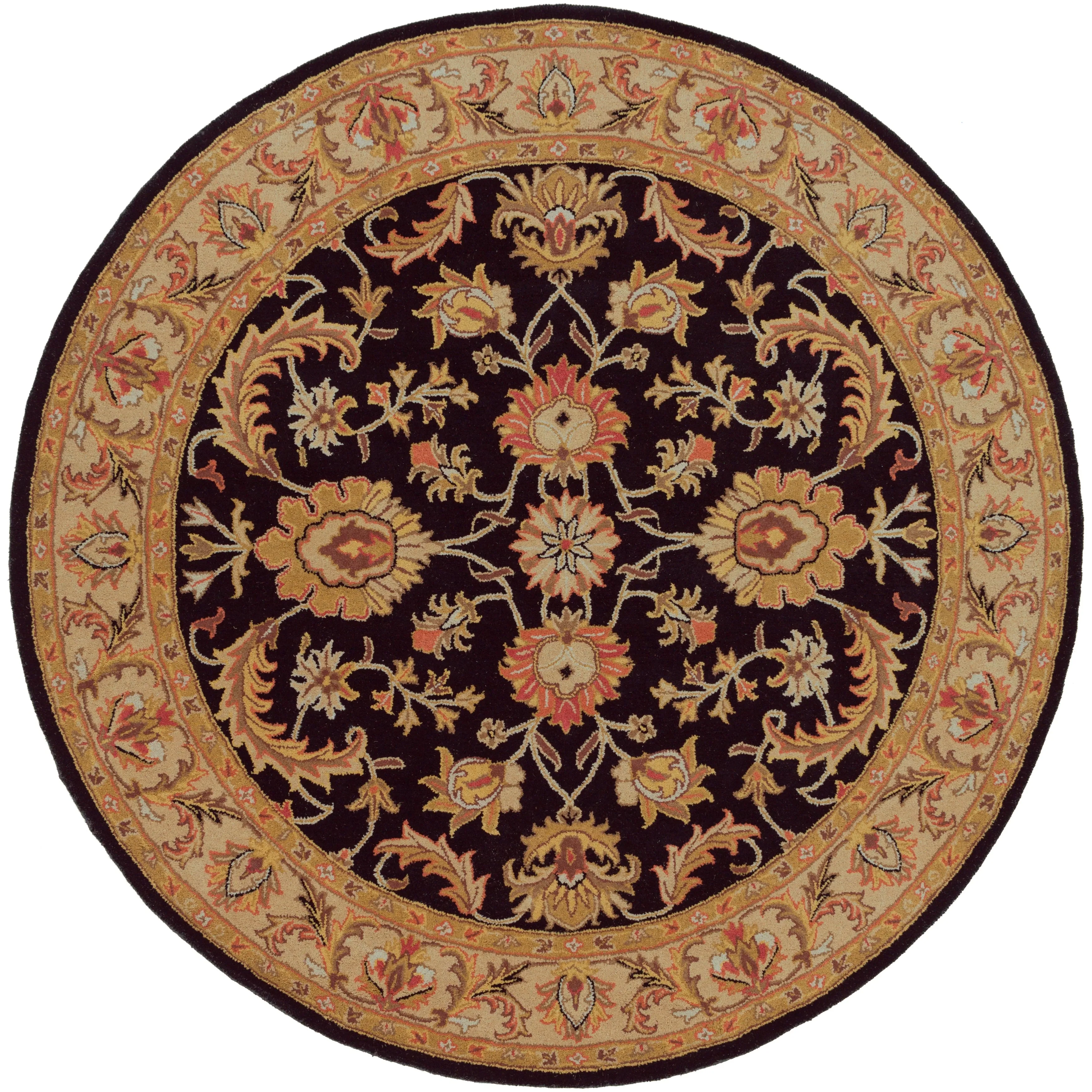 Hand-Tufted Ollie Traditional Border Rug