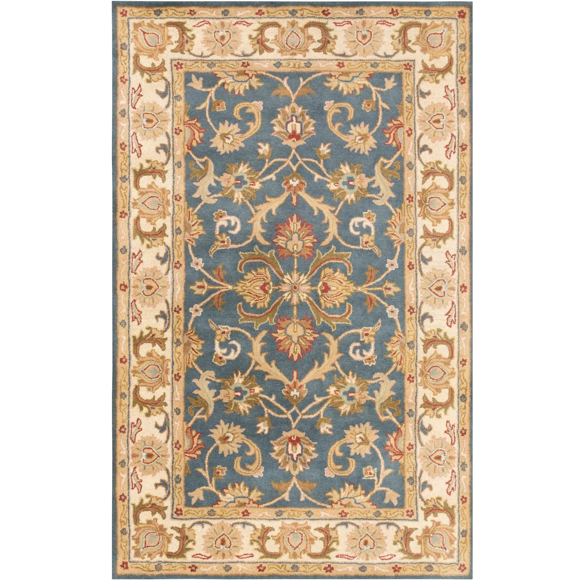 Hand-Tufted Sawyer Traditonal Bordered Wool Rug