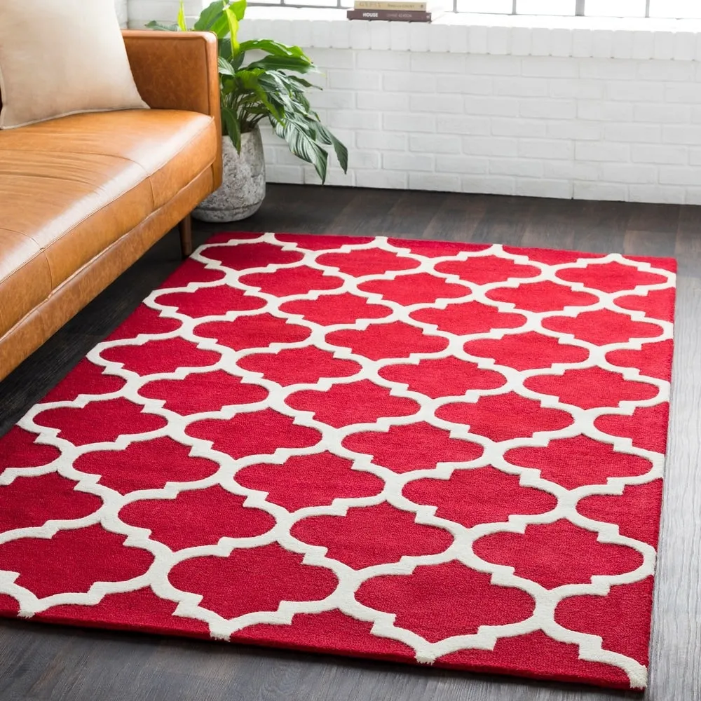 Hand-Tufted Till Moroccan Trellis Wool Rug - 9' x 13'