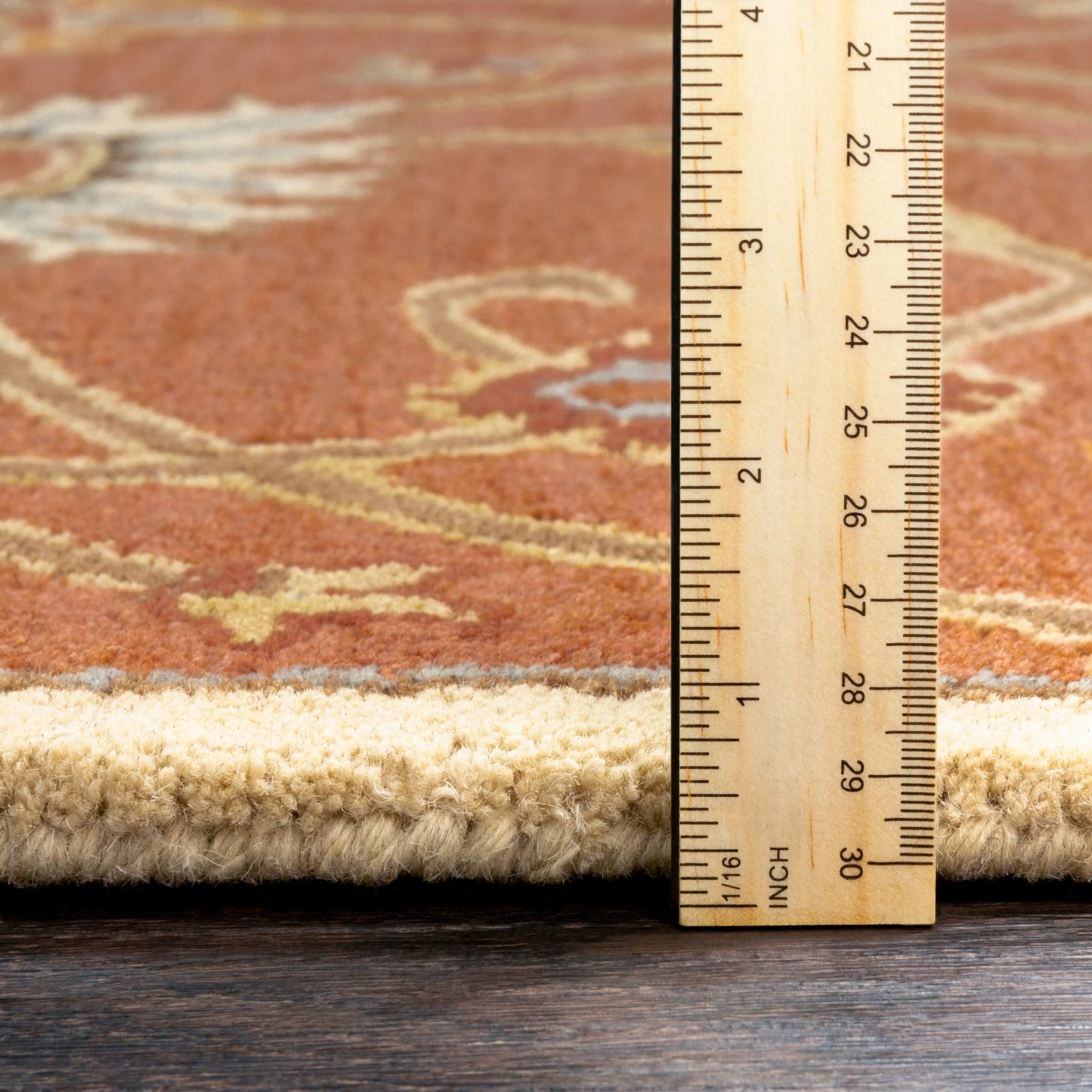 Hand-tufted Trey Traditional Wool Area Rug