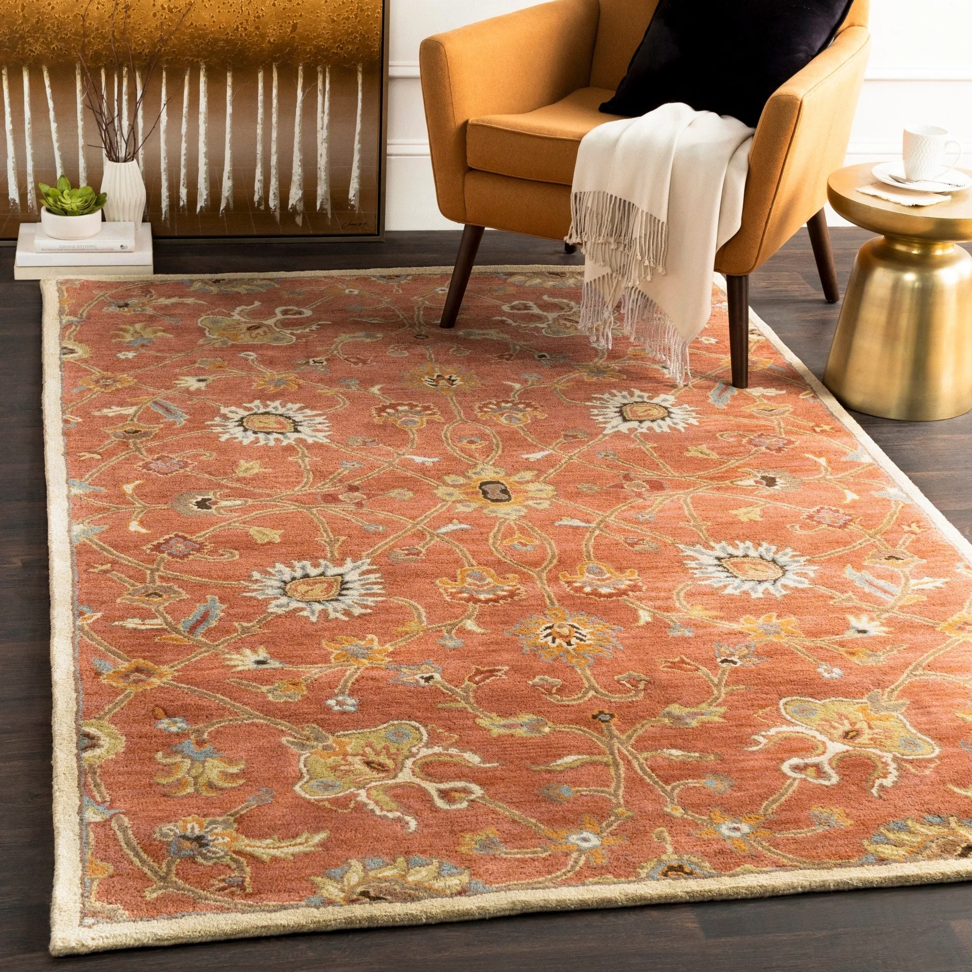 Hand-tufted Trey Traditional Wool Area Rug