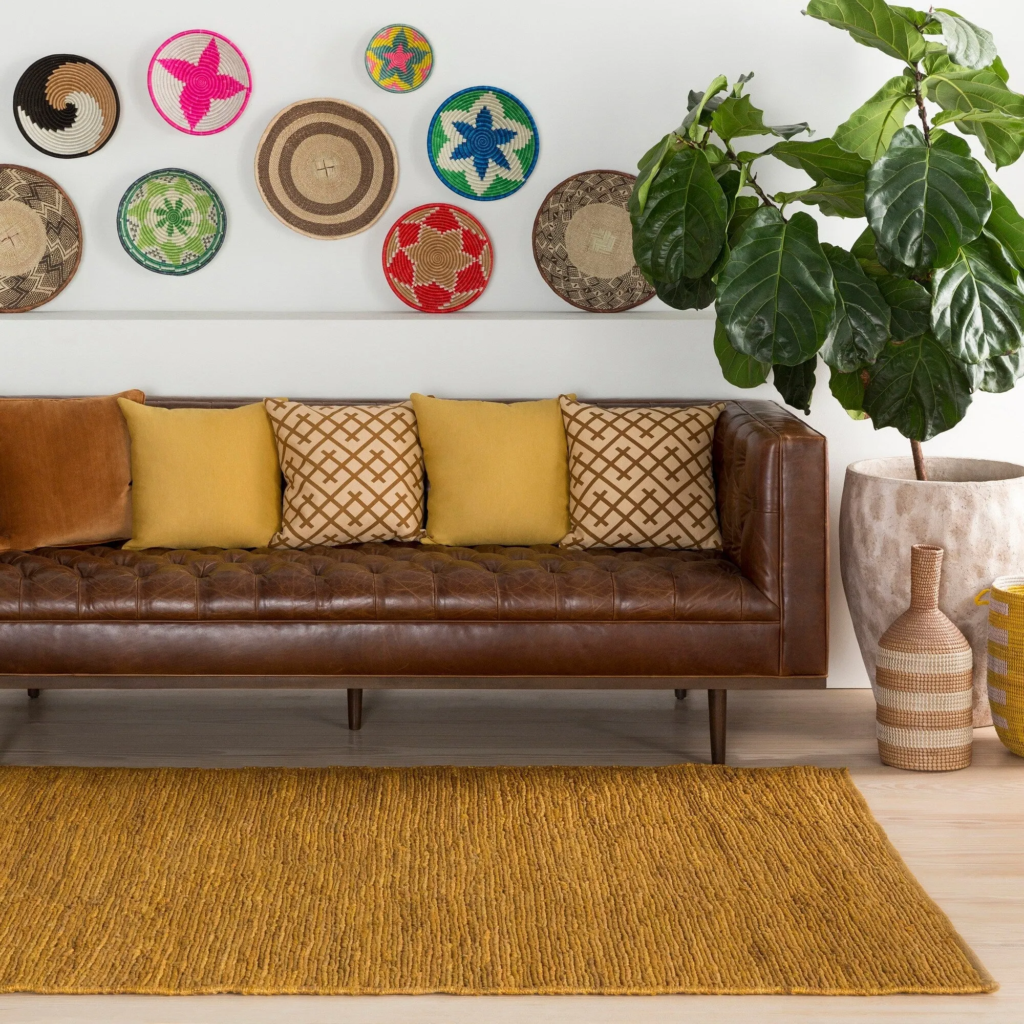 Hand-Woven Bank Hemp Rug