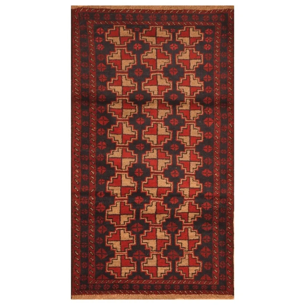 Handmade One-of-a-Kind Balouchi Wool Rug (Afghanistan) - 2'8 x 4'7